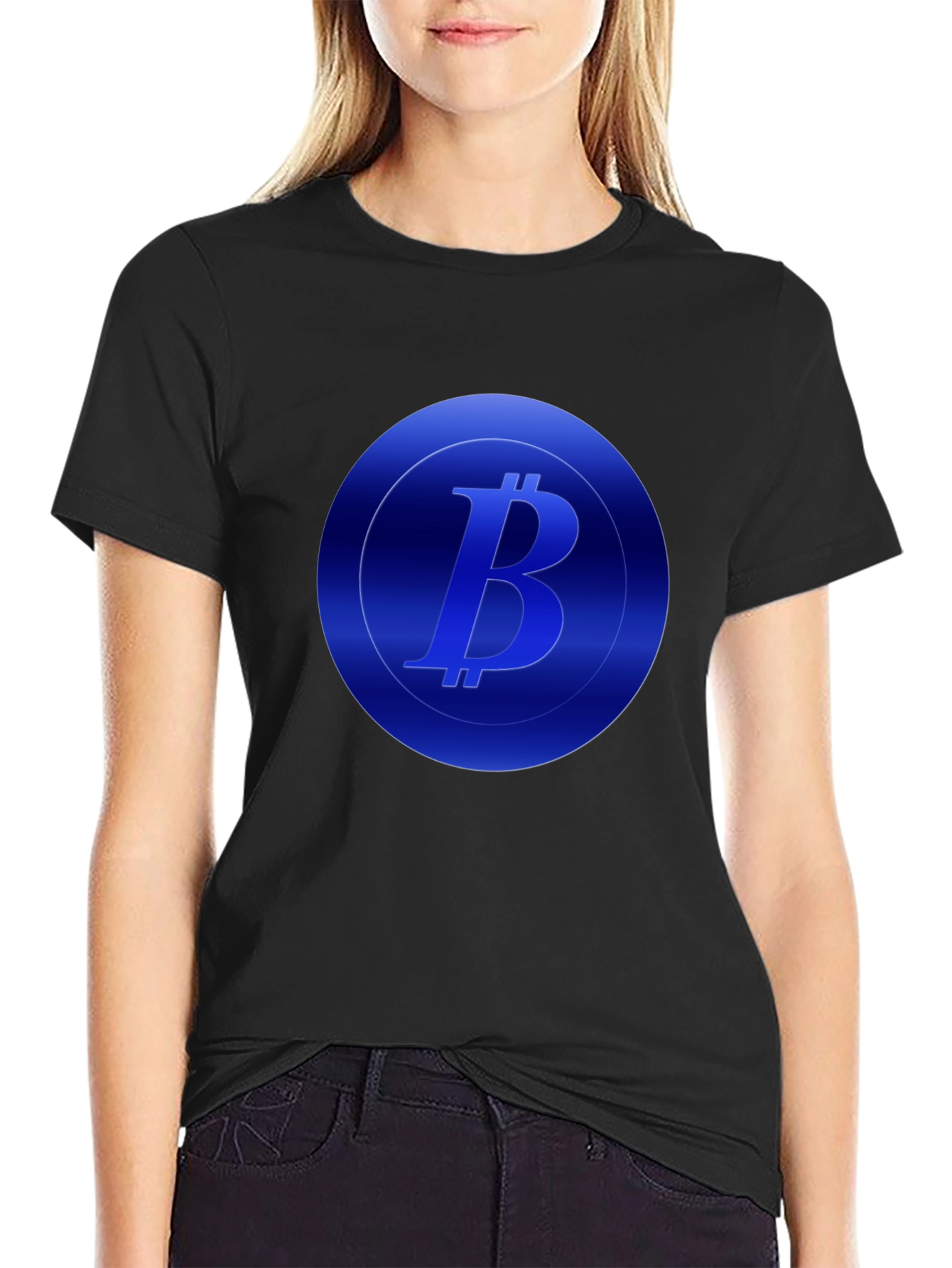 Bitcoin Logo Black T-Shirt - Crypto Fashion
