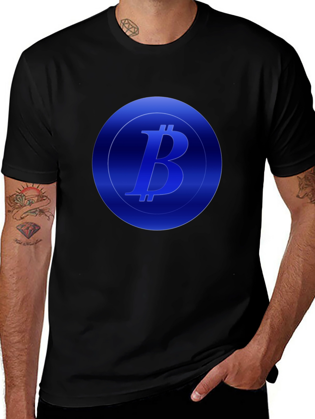Bitcoin Logo Black T-Shirt - Crypto Fashion