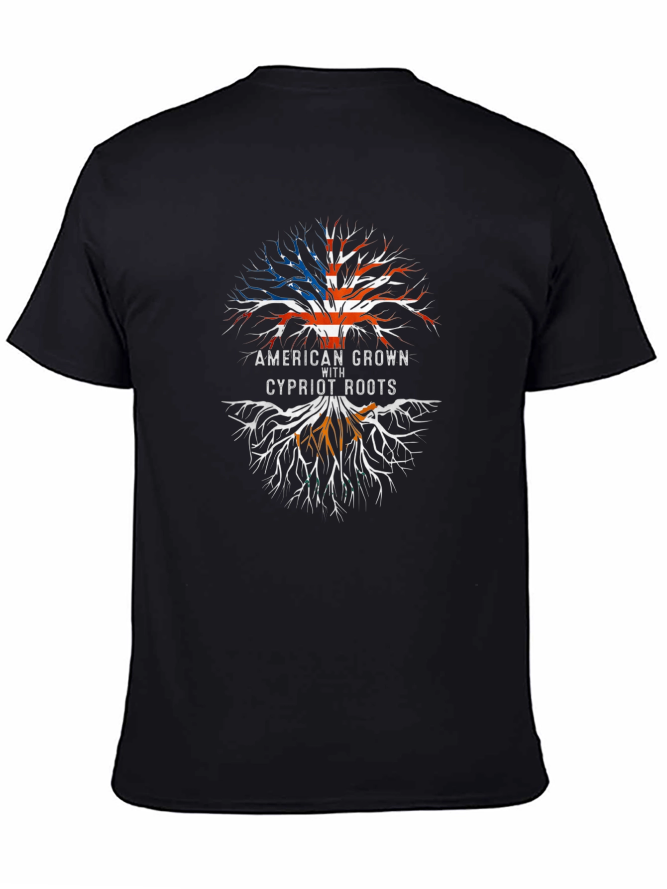 American Grown Cypriot Roots Graphic T-Shirt