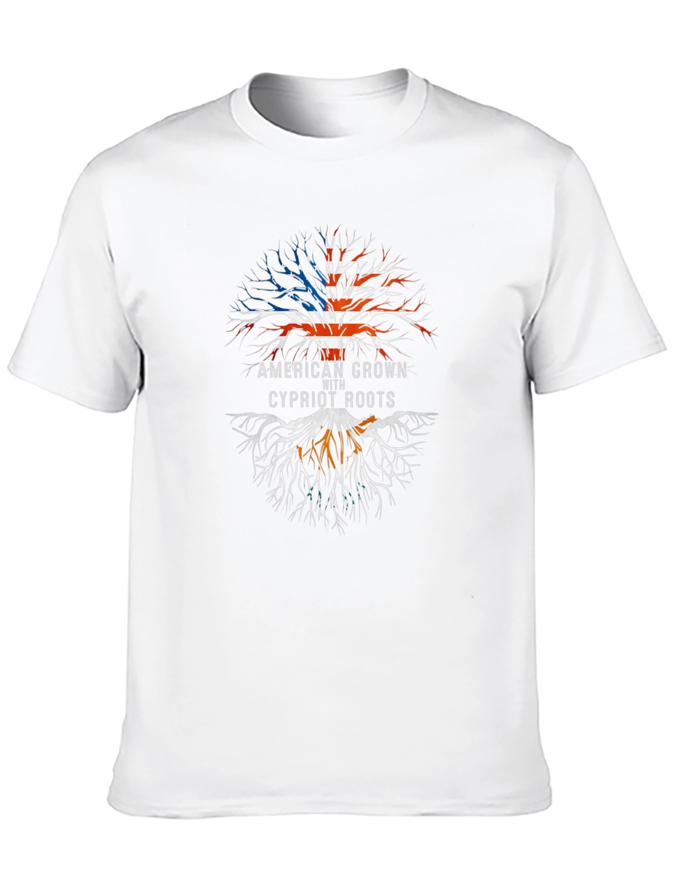 American Grown Cypriot Roots Graphic T-Shirt