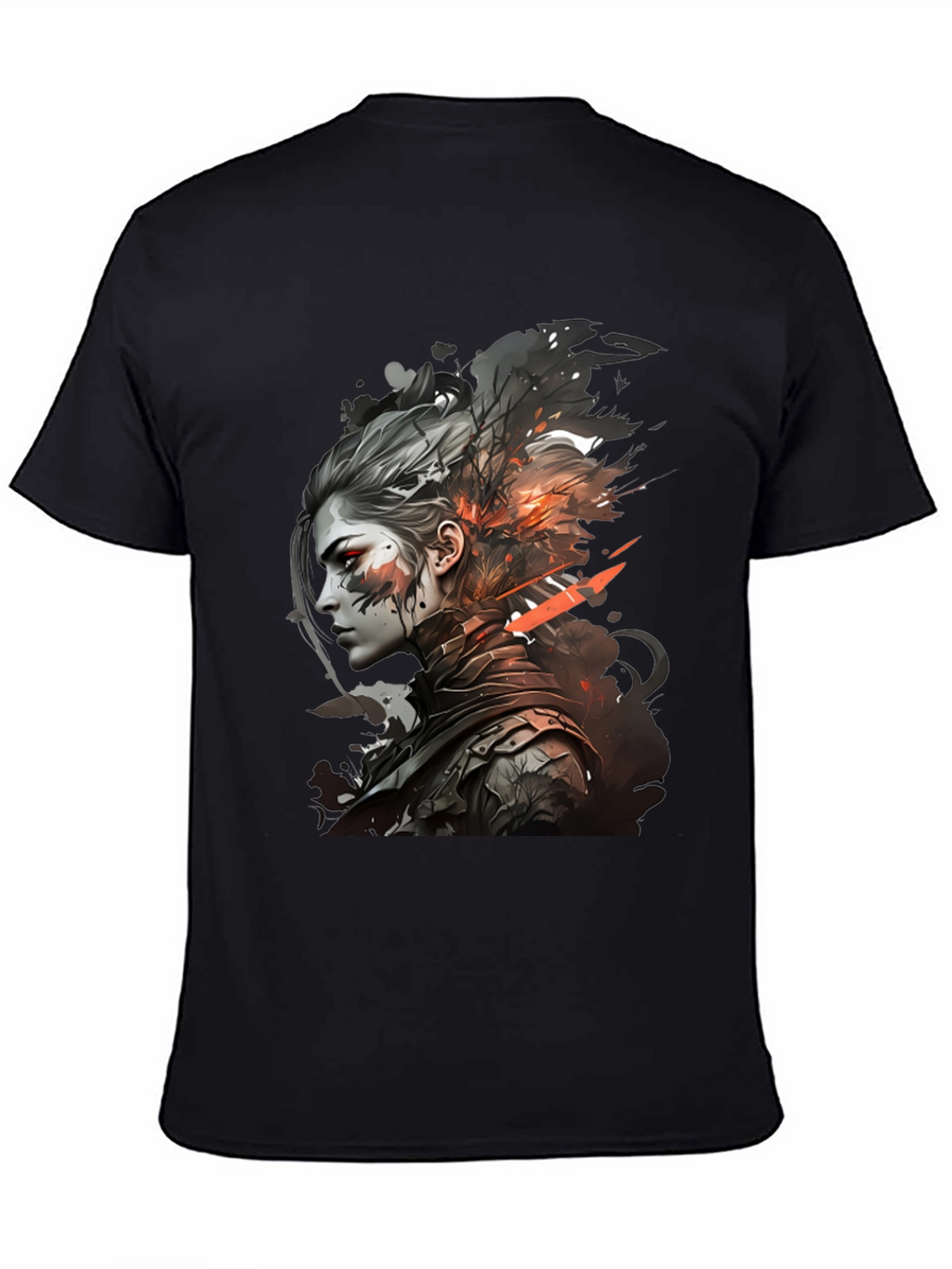 Warrior Woman Graphic Tee - Stylish Black T-Shirt