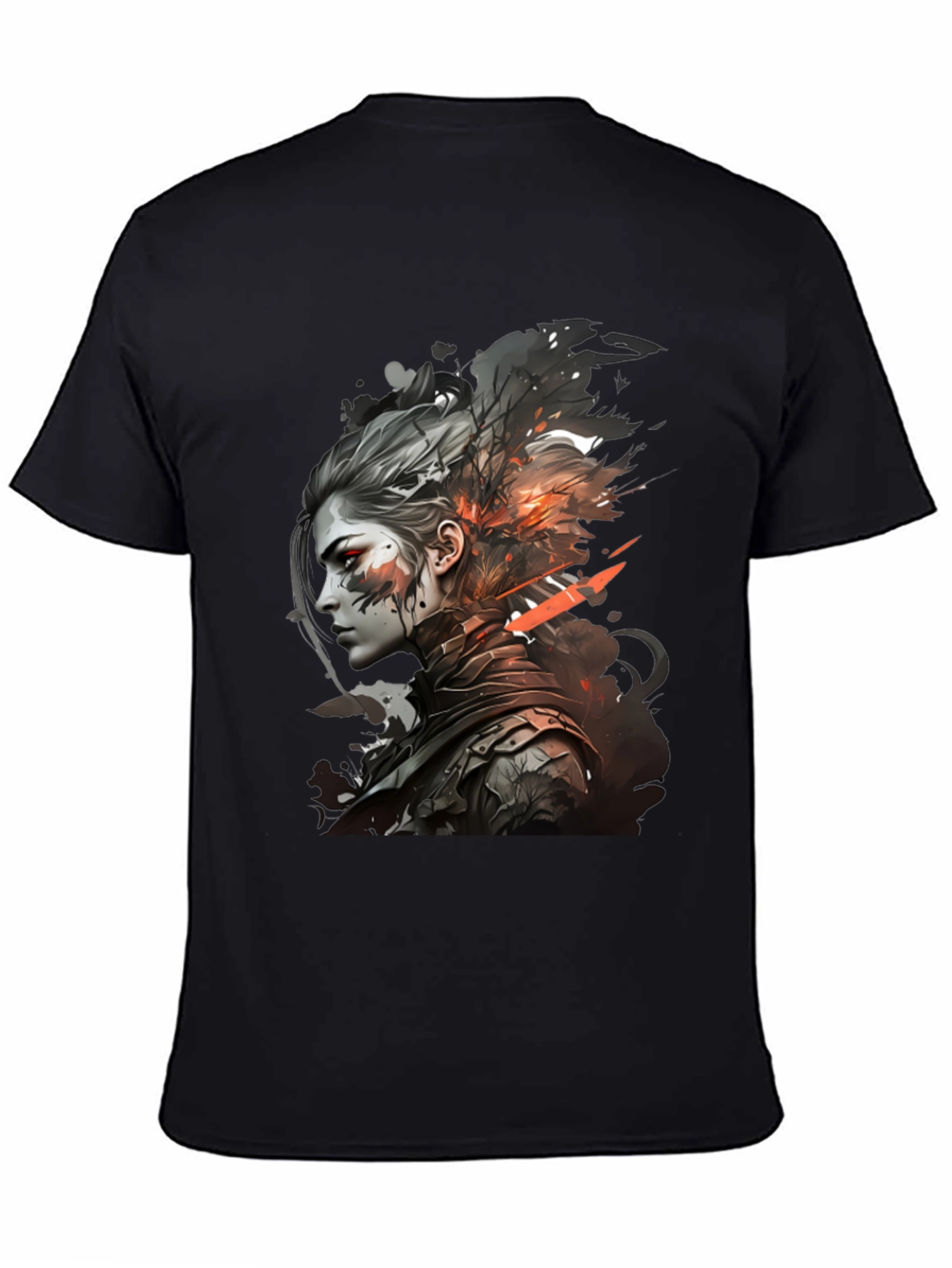 Warrior Woman Graphic Tee - Stylish Black T-Shirt