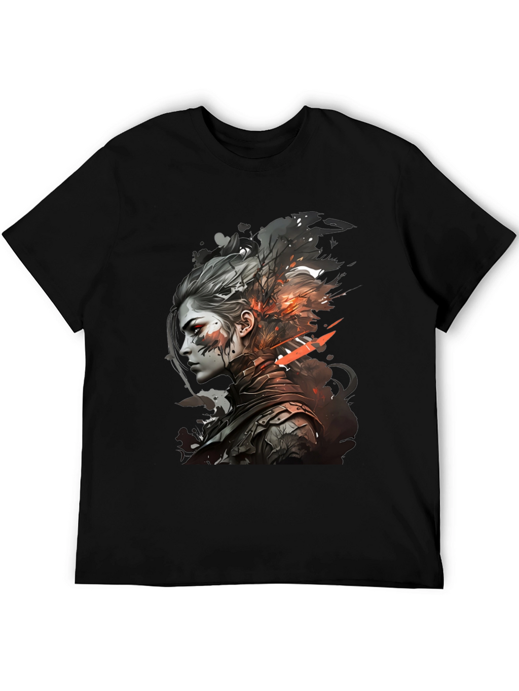 Warrior Woman Graphic Tee - Stylish Black T-Shirt