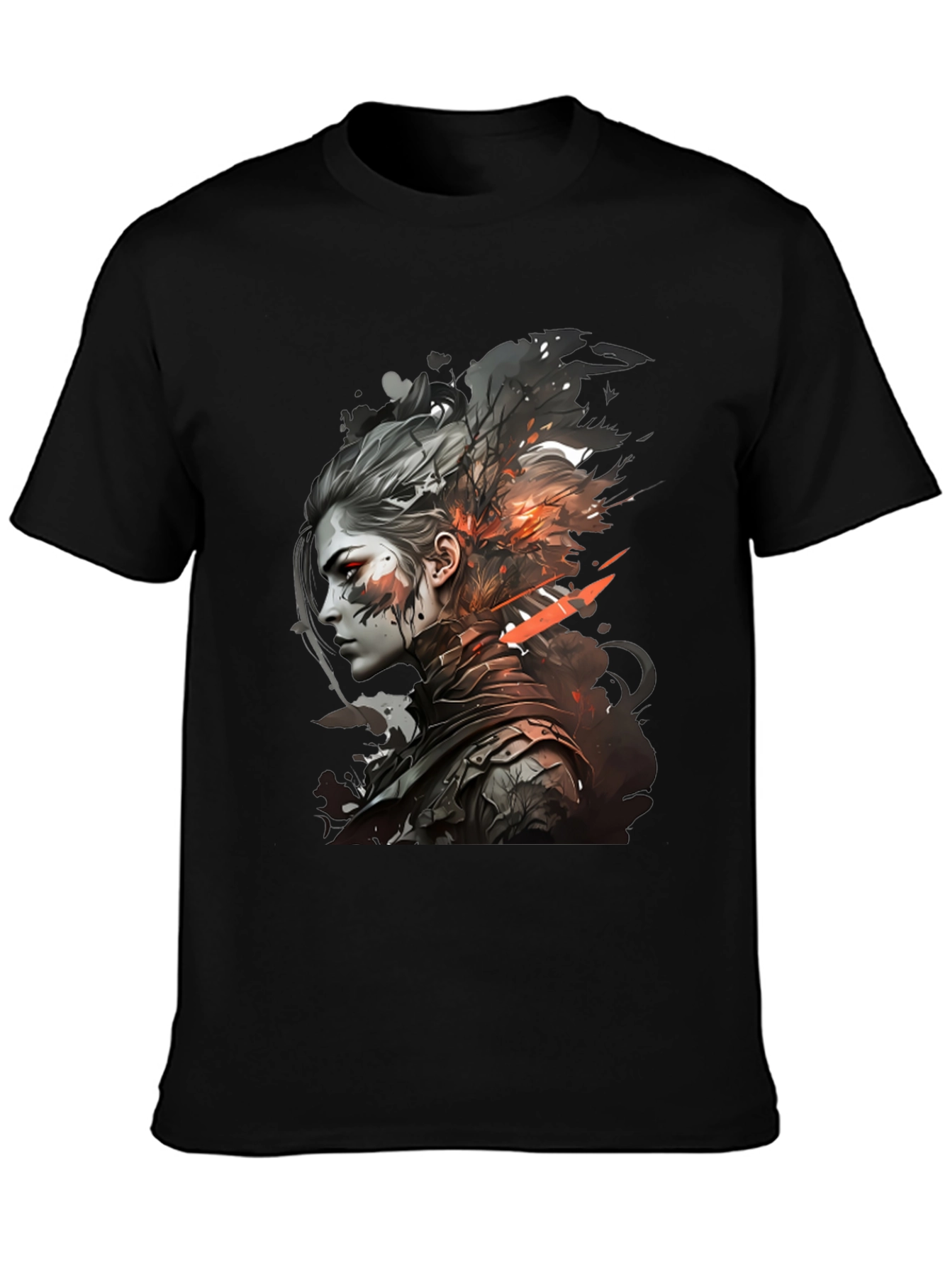 Warrior Woman Graphic Tee - Stylish Black T-Shirt