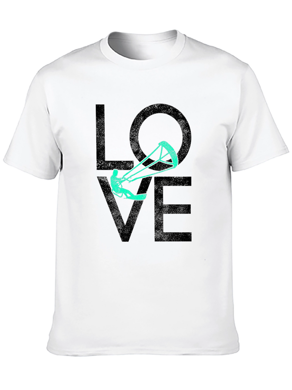 Love Kitesurfing Graphic Tee - Black Cotton T-Shirt