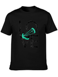 Love Kitesurfing Graphic Tee - Black Cotton T-Shirt