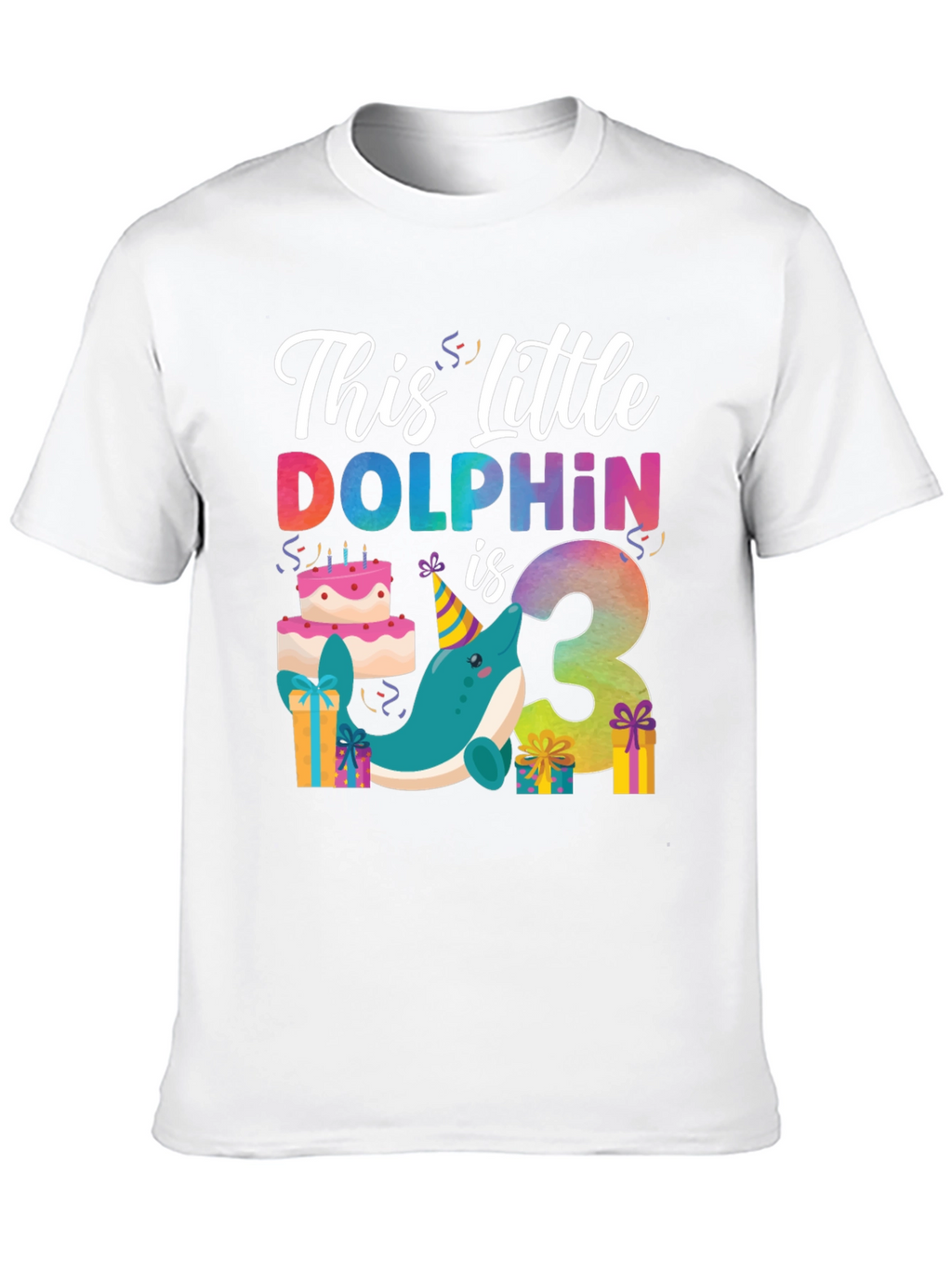 This Little Dolphin is 3 Birthday T-Shirt