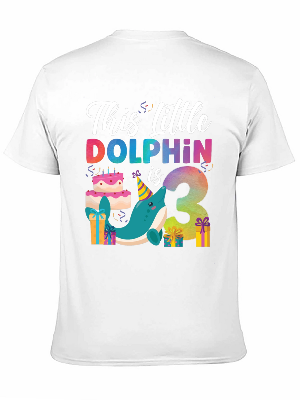 This Little Dolphin is 3 Birthday T-Shirt
