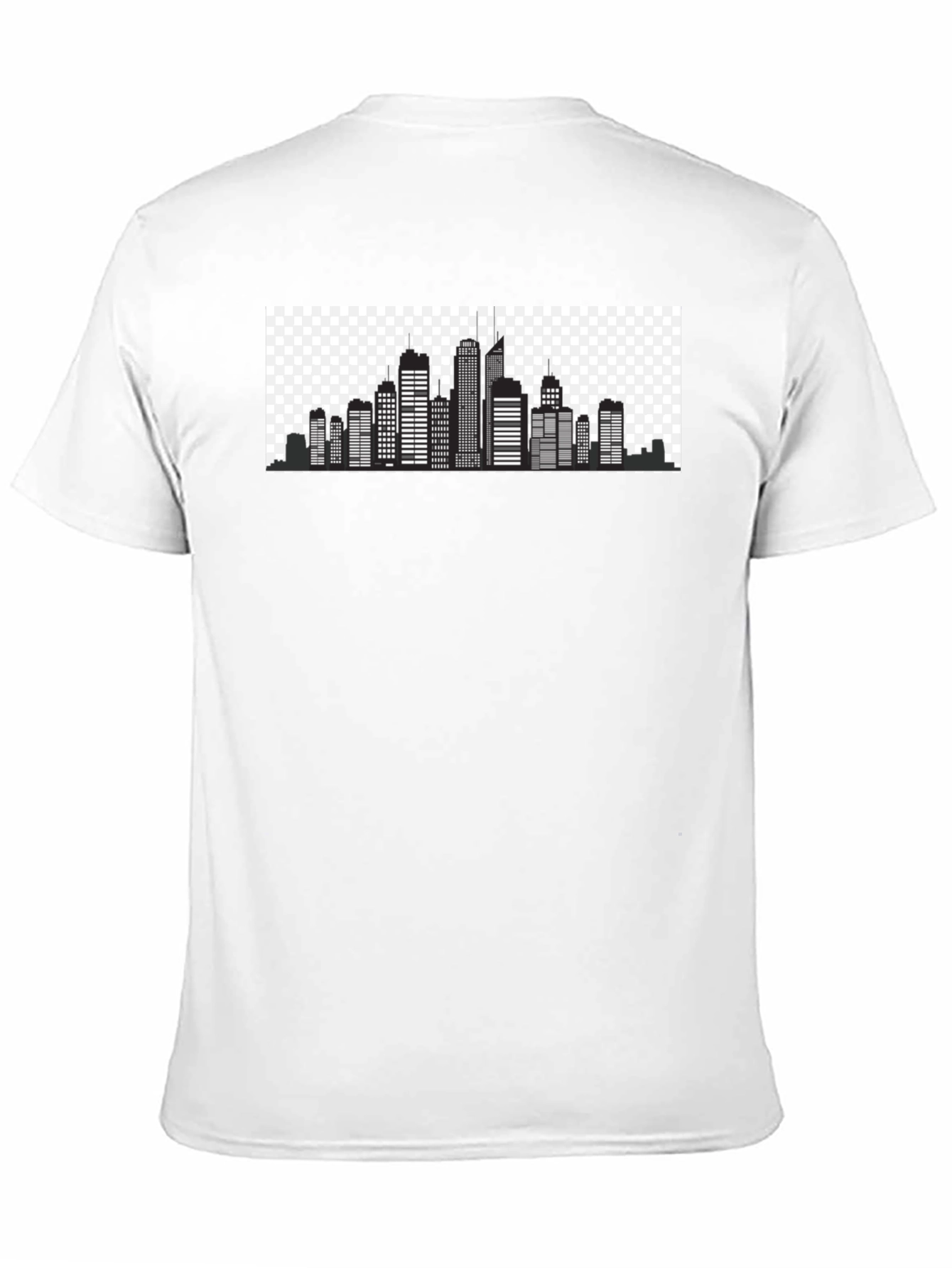 Modern Cityscape Graphic Black T-Shirt