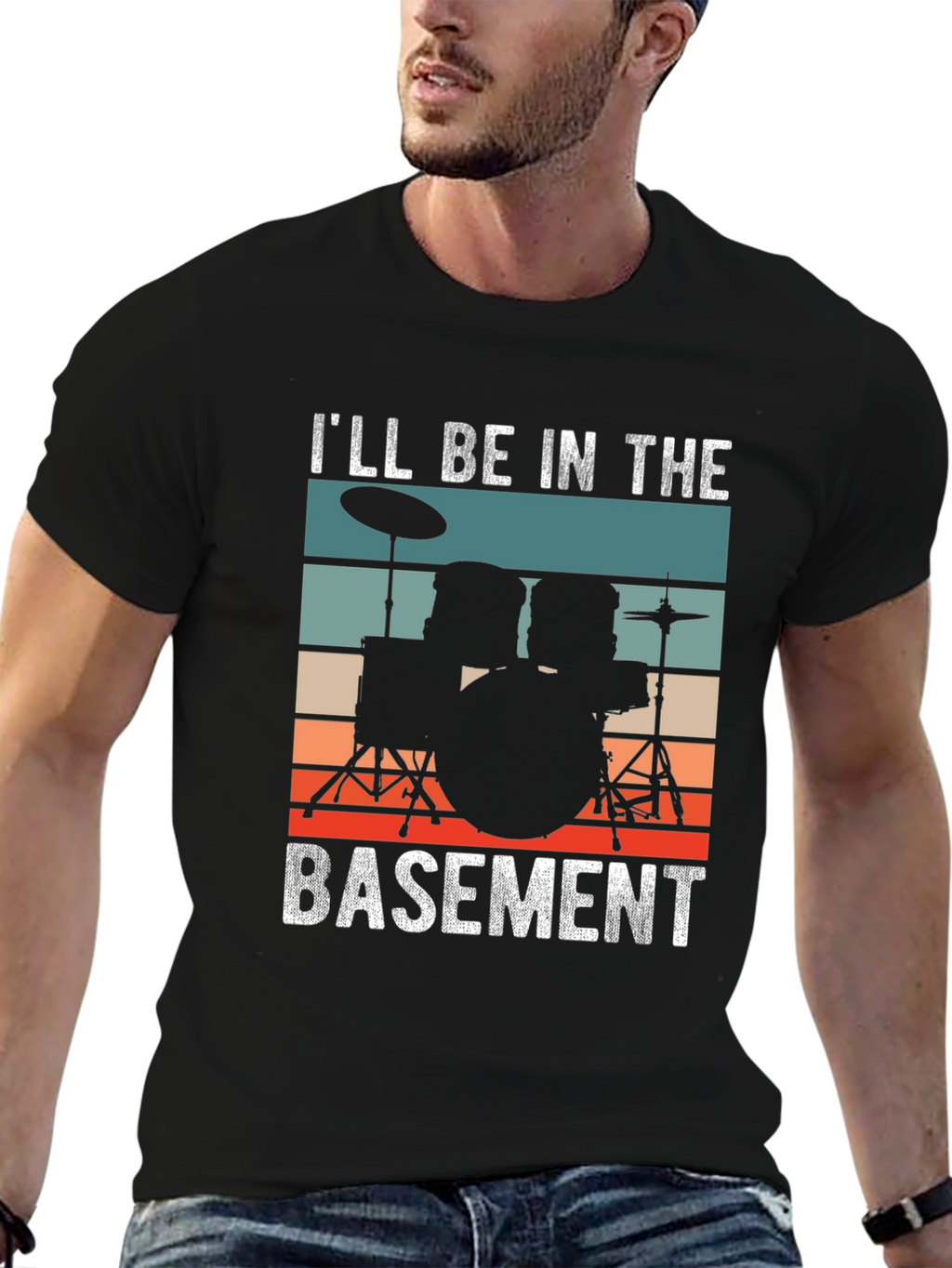 Ill Be In The Basement Drummer T-Shirt