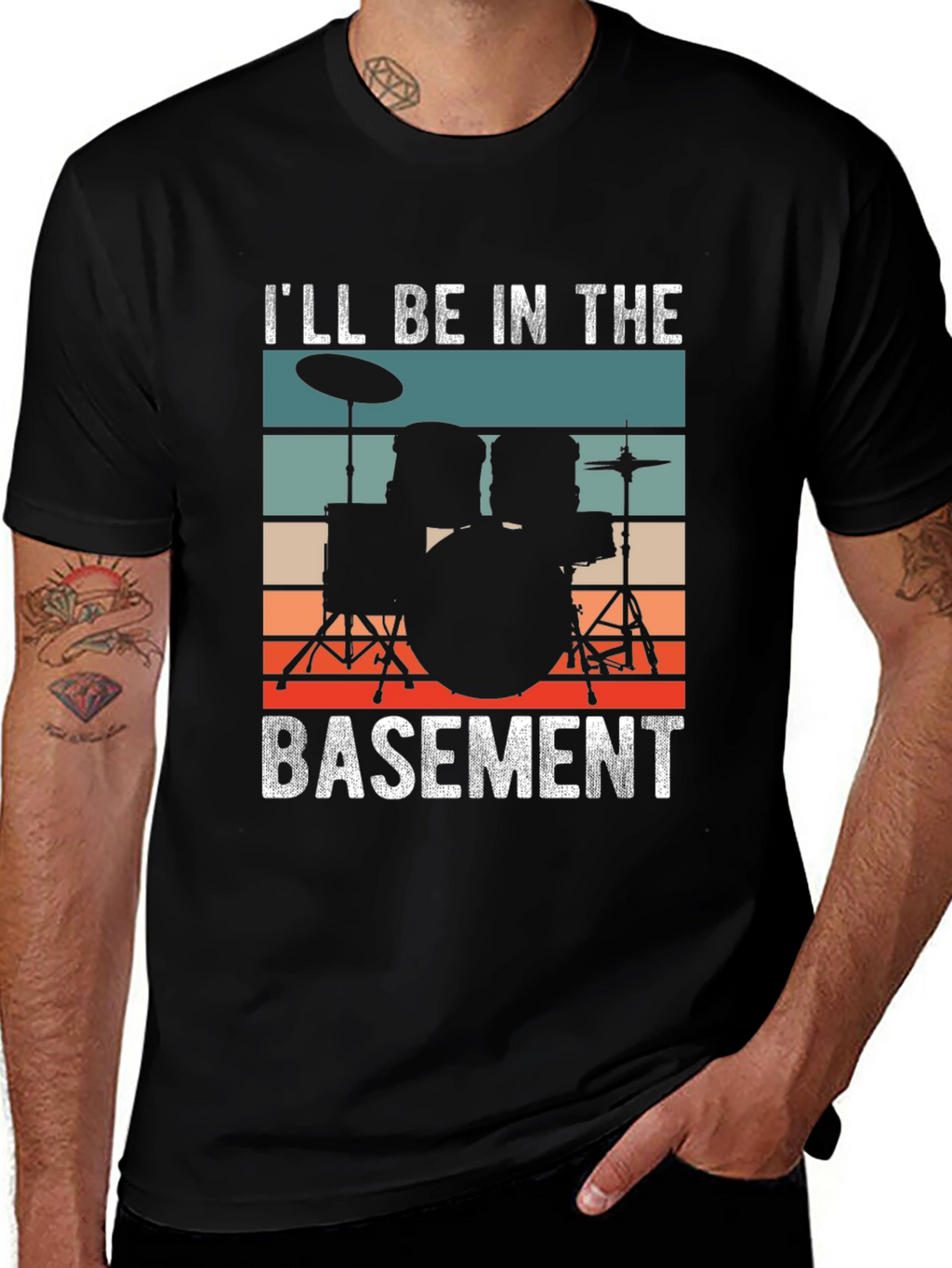 Ill Be In The Basement Drummer T-Shirt