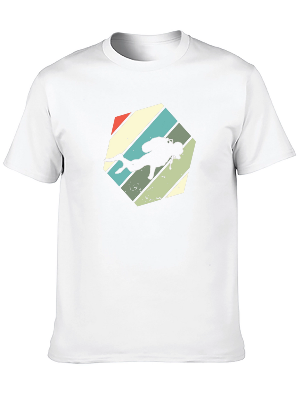 Retro Scuba Diver Graphic T-Shirt - Black