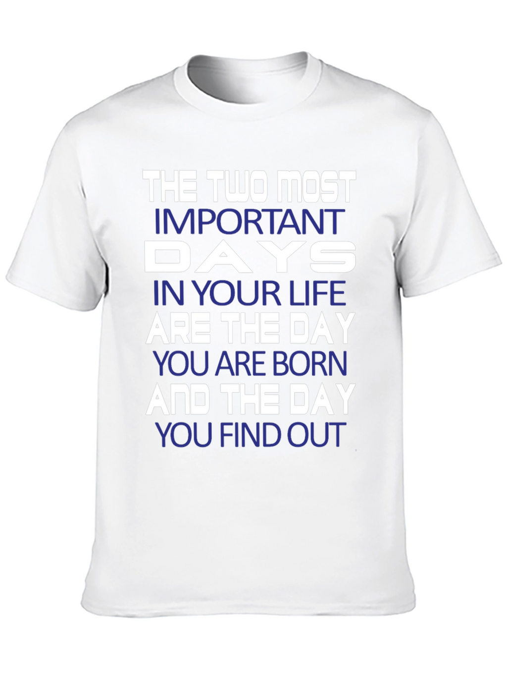 Inspirational The Two Most Important Days Graphic T-Shirt