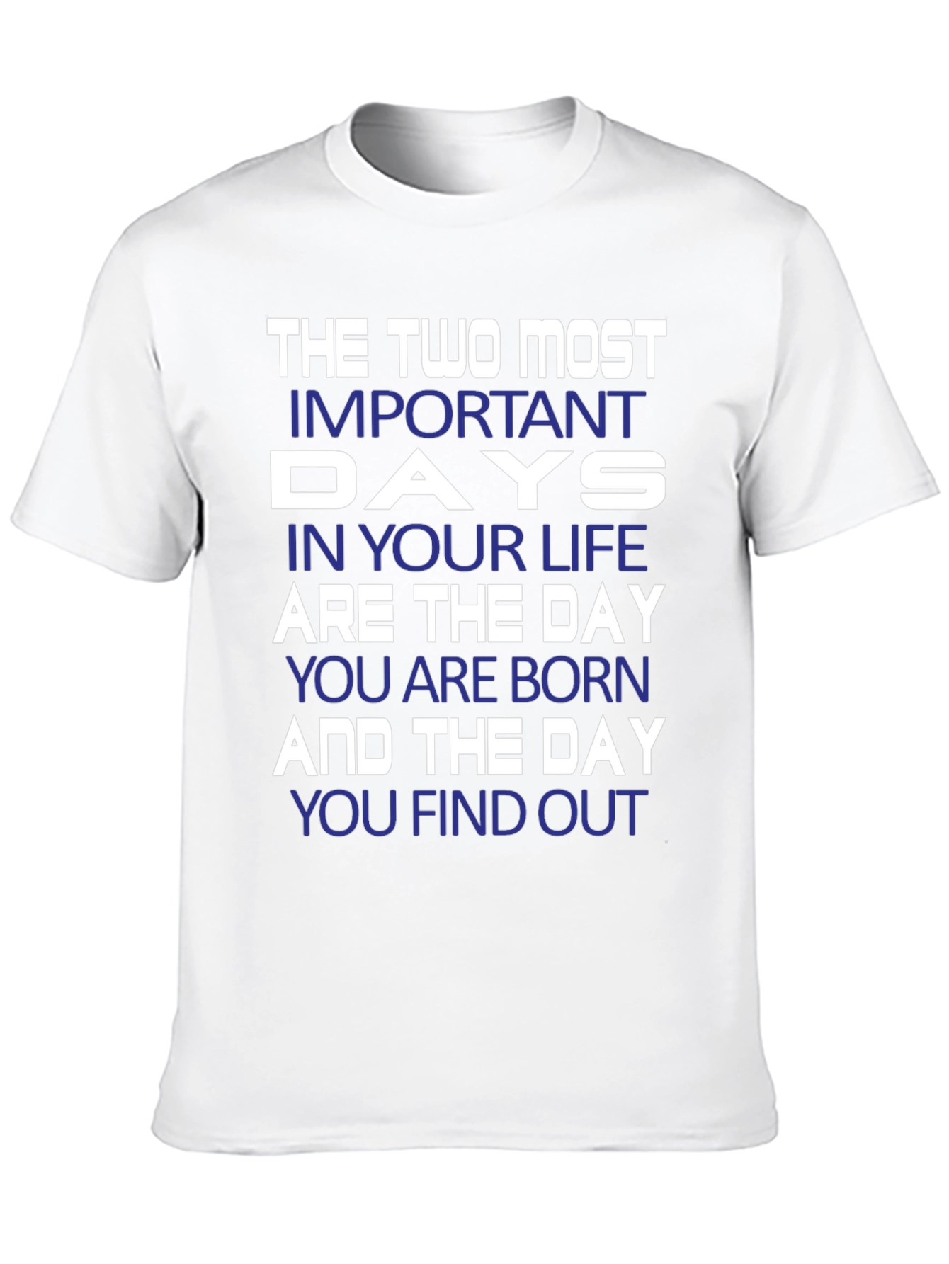 Inspirational The Two Most Important Days Graphic T-Shirt