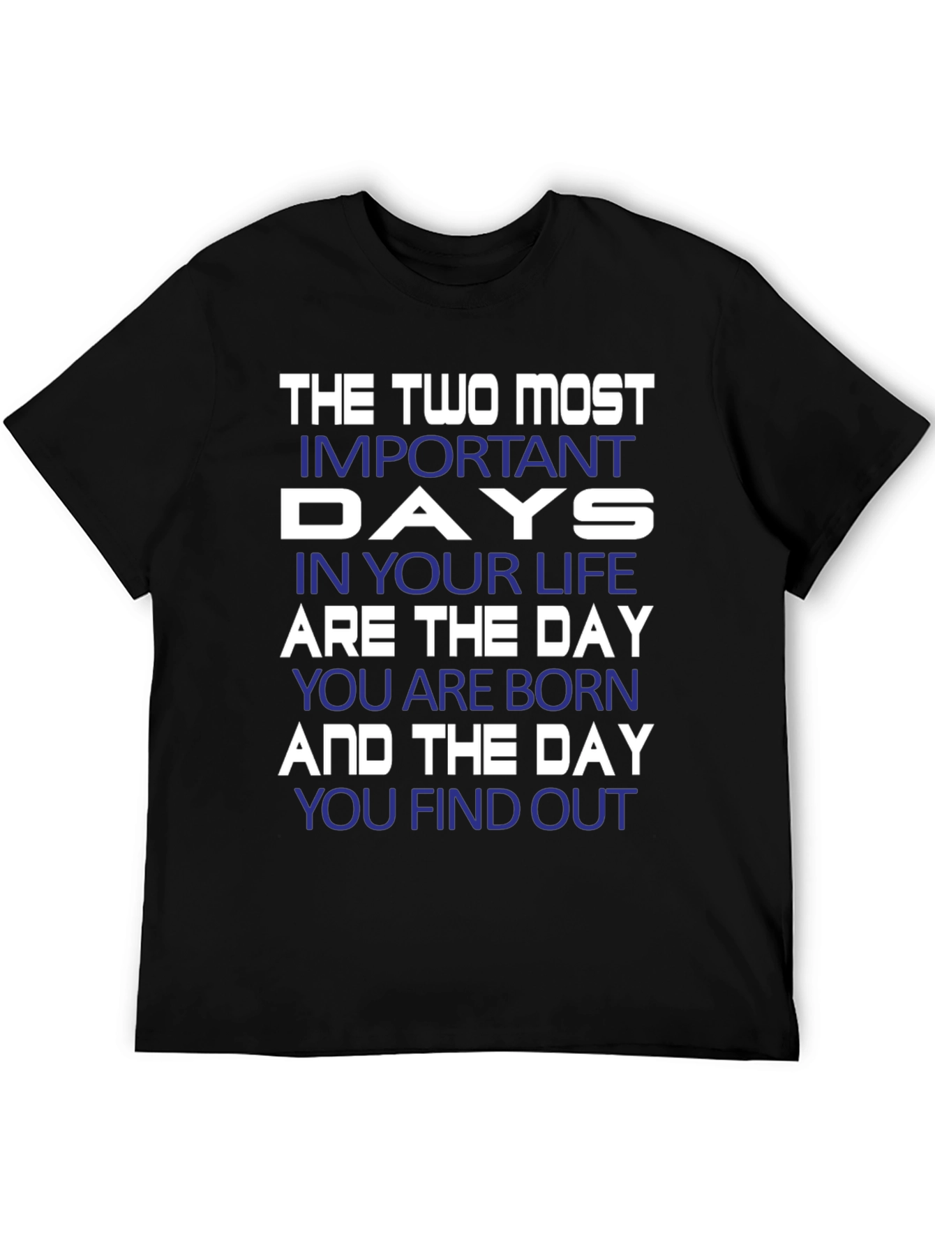 Inspirational The Two Most Important Days Graphic T-Shirt