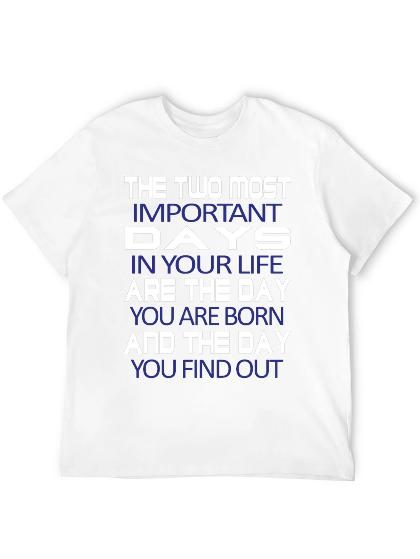 Inspirational The Two Most Important Days Graphic T-Shirt