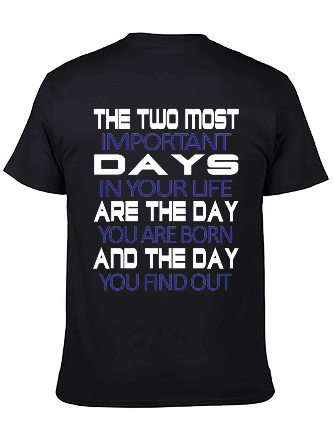 Inspirational The Two Most Important Days Graphic T-Shirt