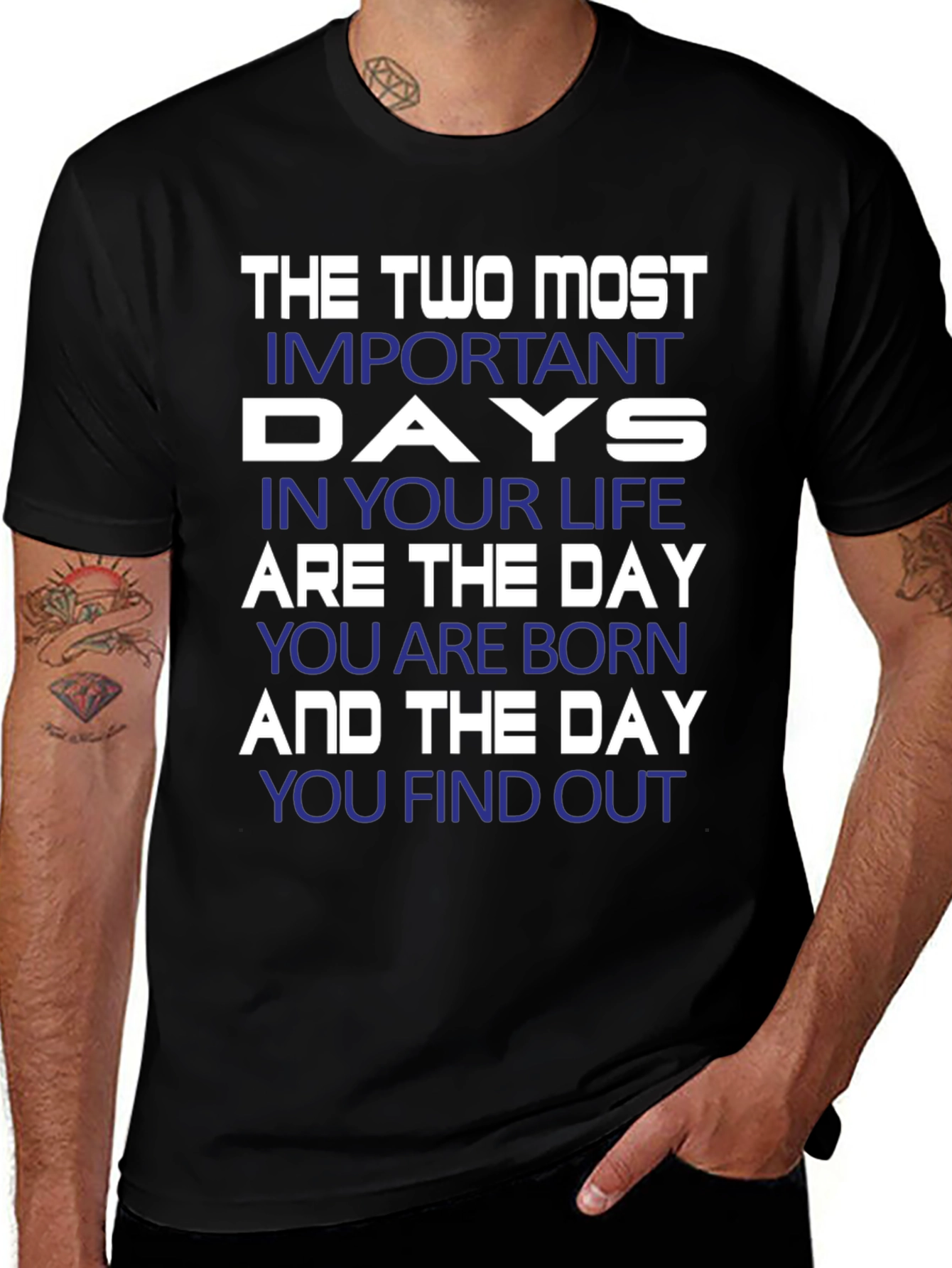 Inspirational The Two Most Important Days Graphic T-Shirt
