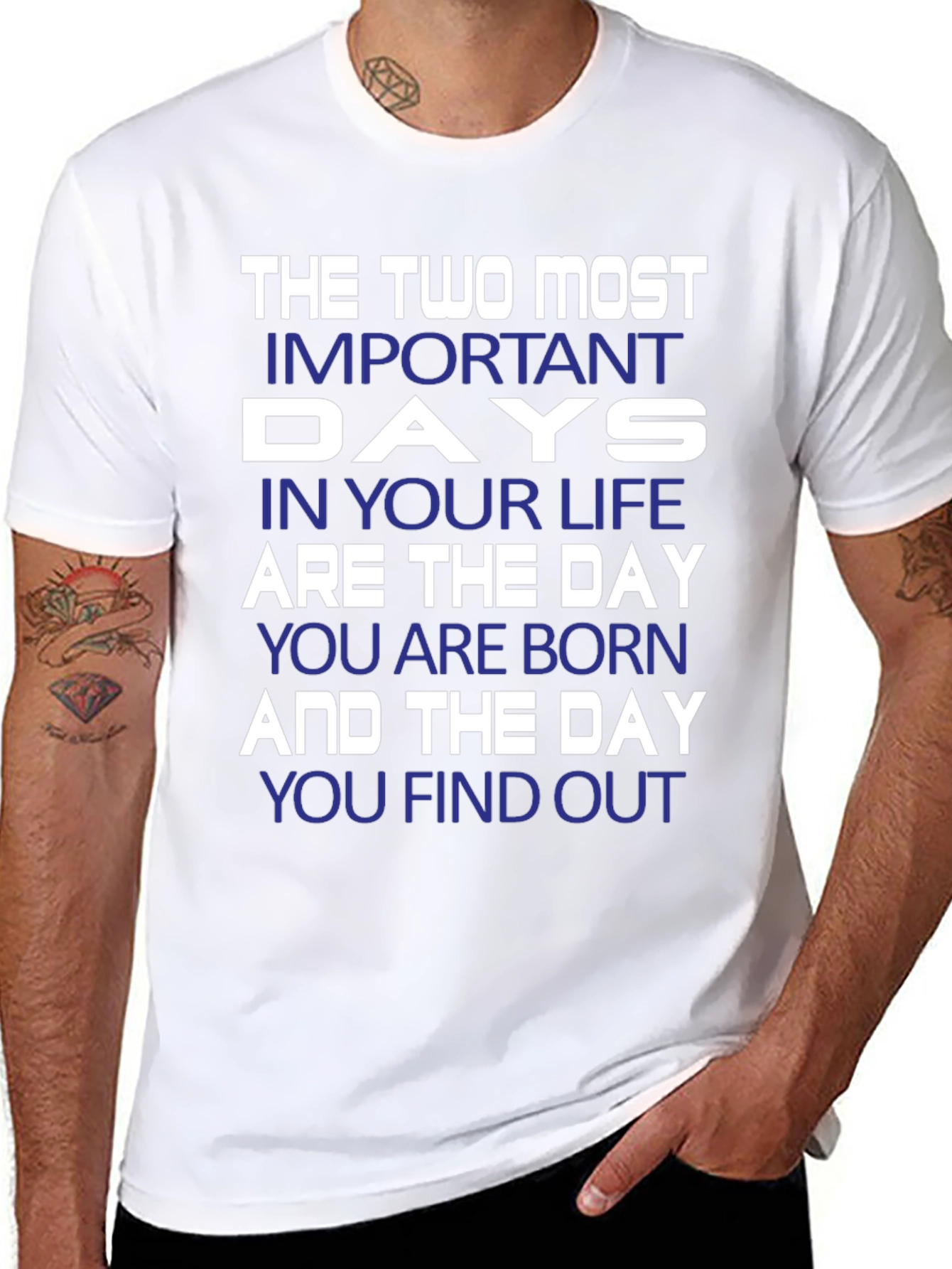 Inspirational The Two Most Important Days Graphic T-Shirt
