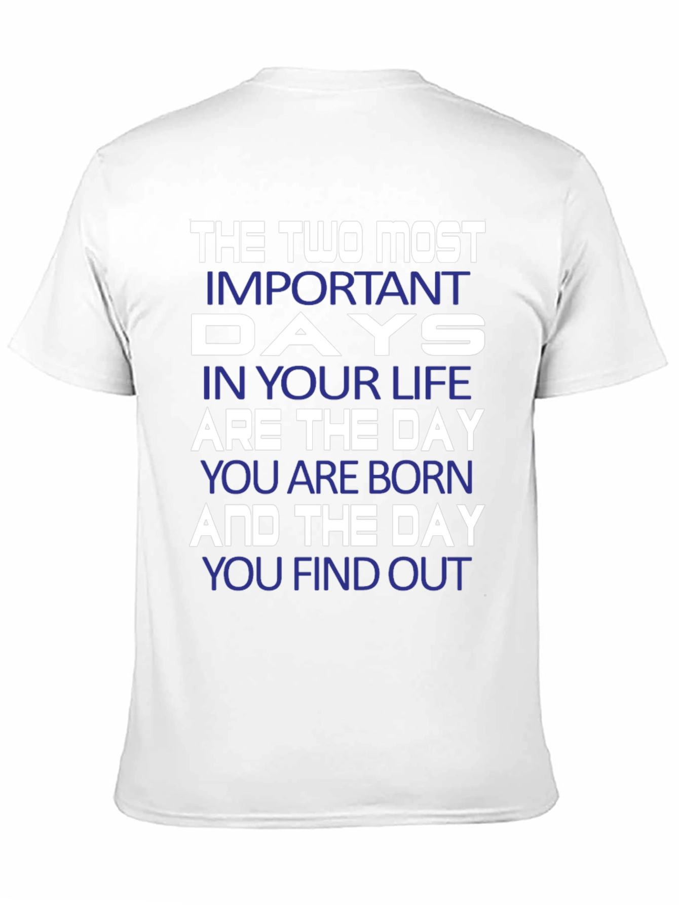 Inspirational The Two Most Important Days Graphic T-Shirt