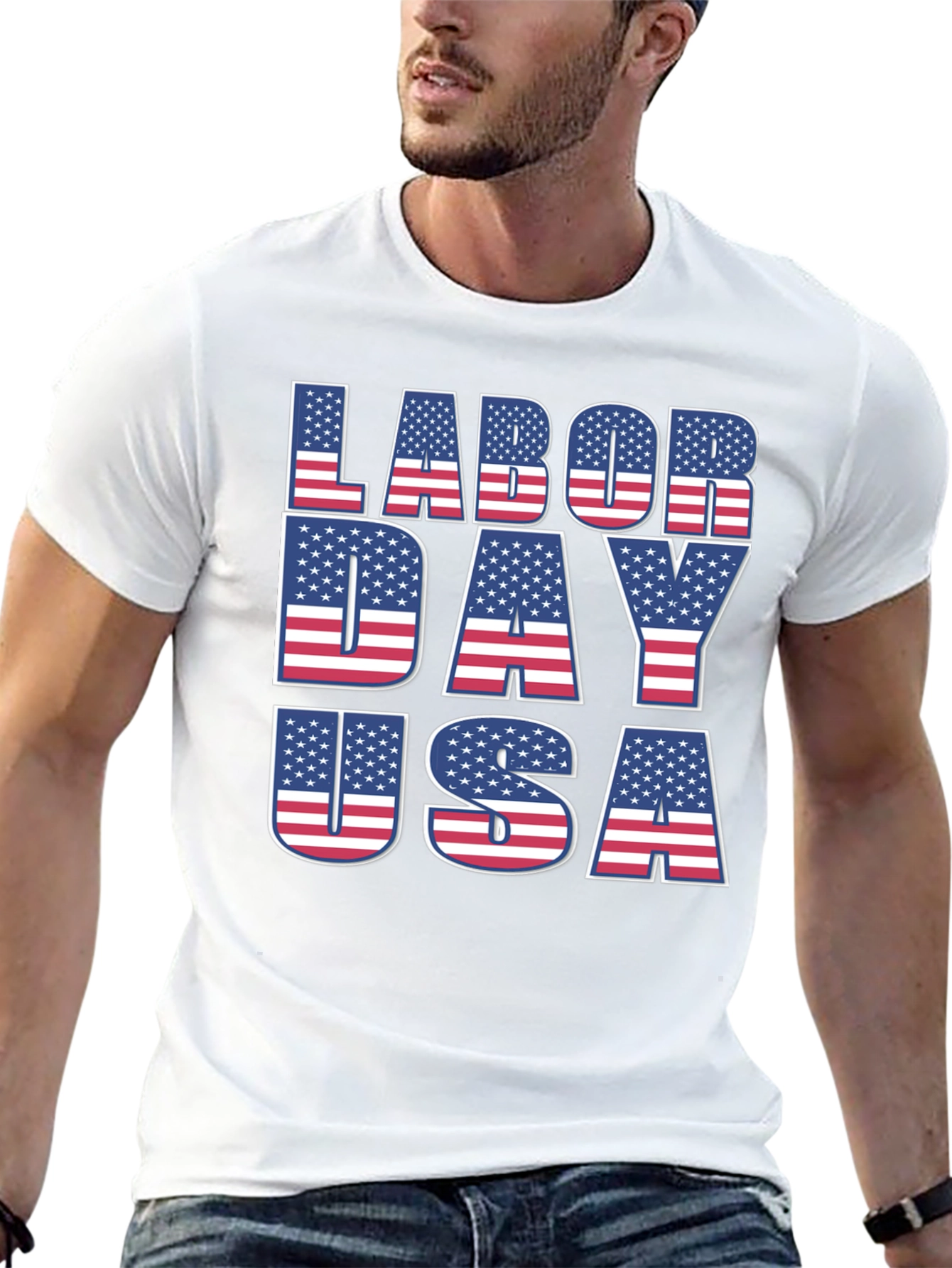 Labor Day USA Patriotic Graphic T-Shirt