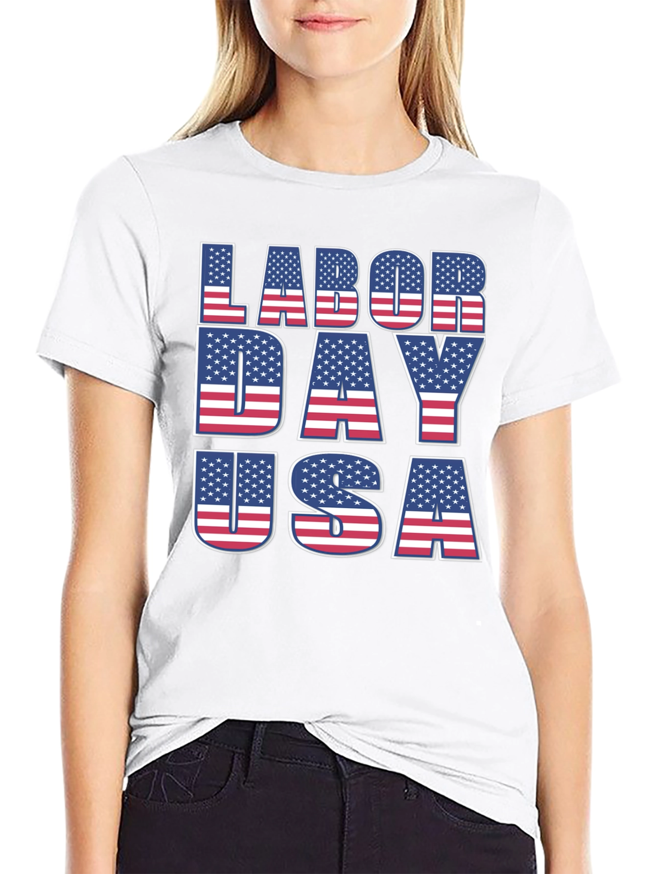 Labor Day USA Patriotic Graphic T-Shirt