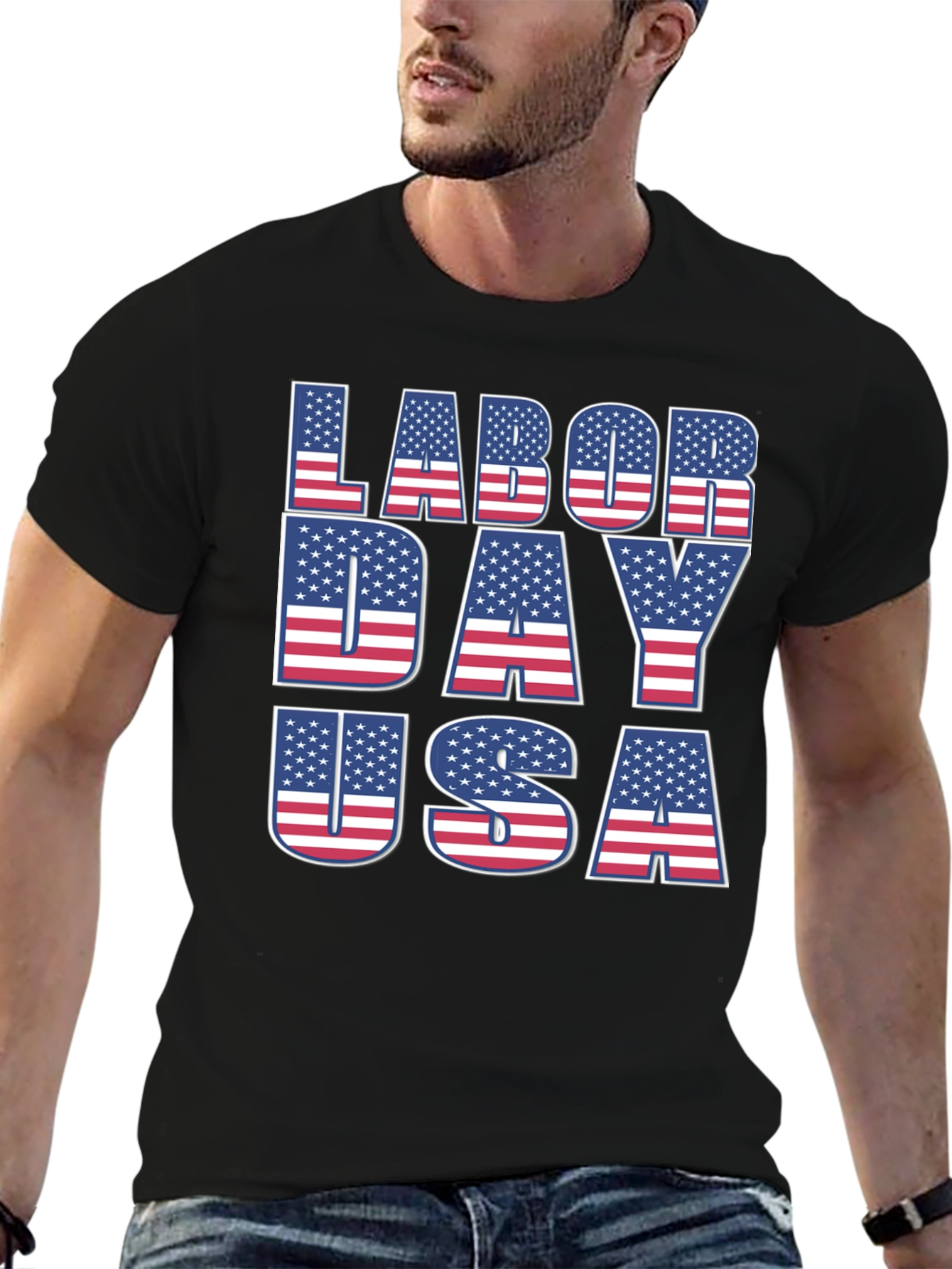 Labor Day USA Patriotic Graphic T-Shirt