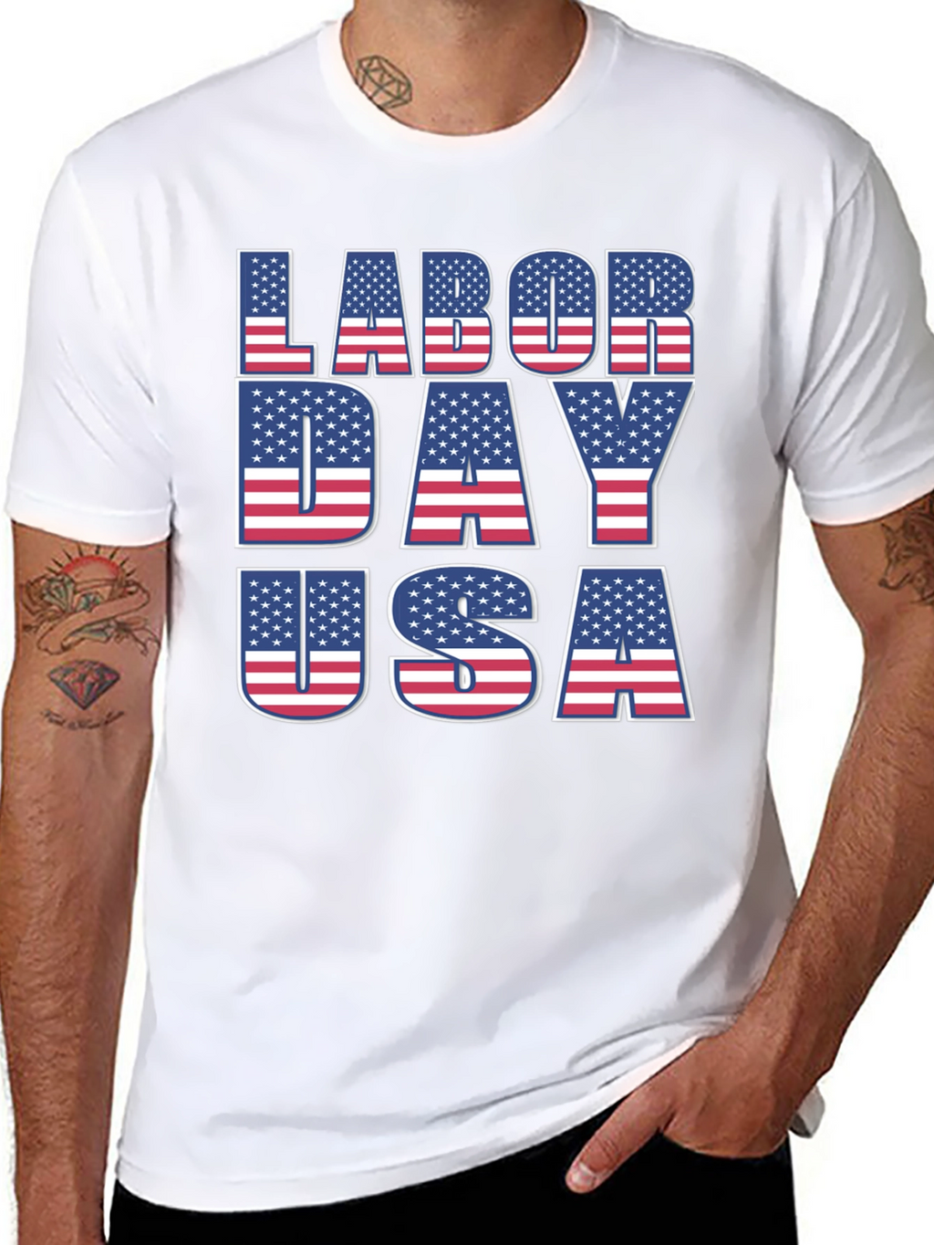 Labor Day USA Patriotic Graphic T-Shirt