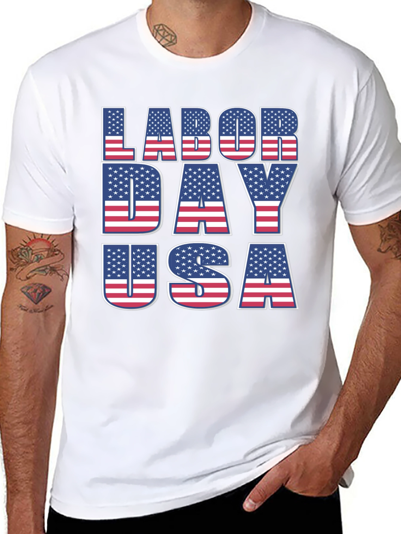 Labor Day USA Patriotic Graphic T-Shirt