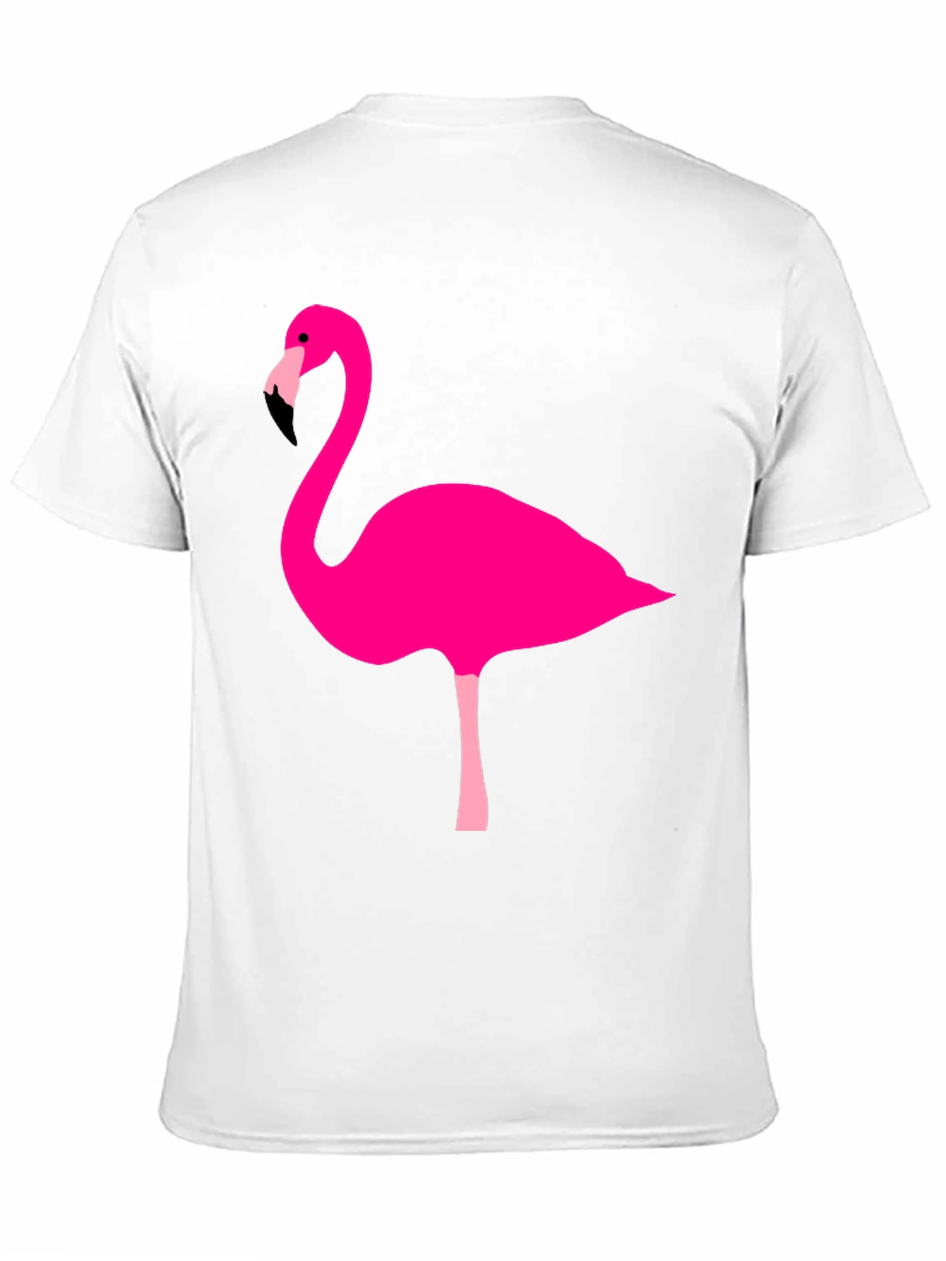 Flamingo Graphic Tee - Black Cotton Casual Shirt