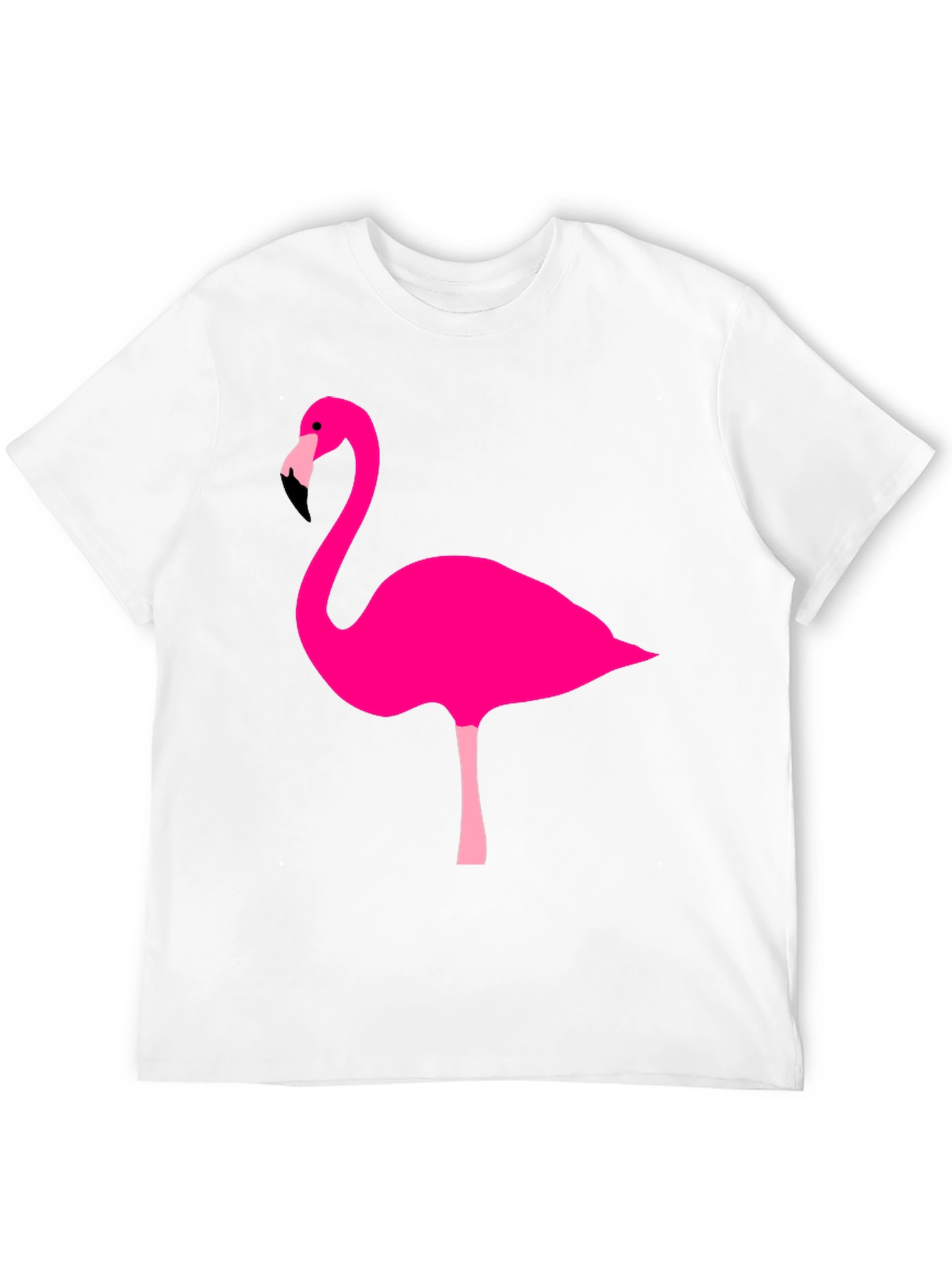 Flamingo Graphic Tee - Black Cotton Casual Shirt