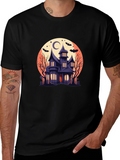 Halloween Haunted House Graphic Tee