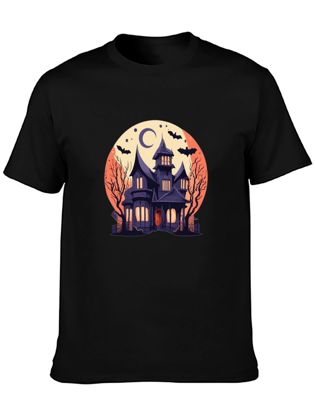 Halloween Haunted House Graphic Tee