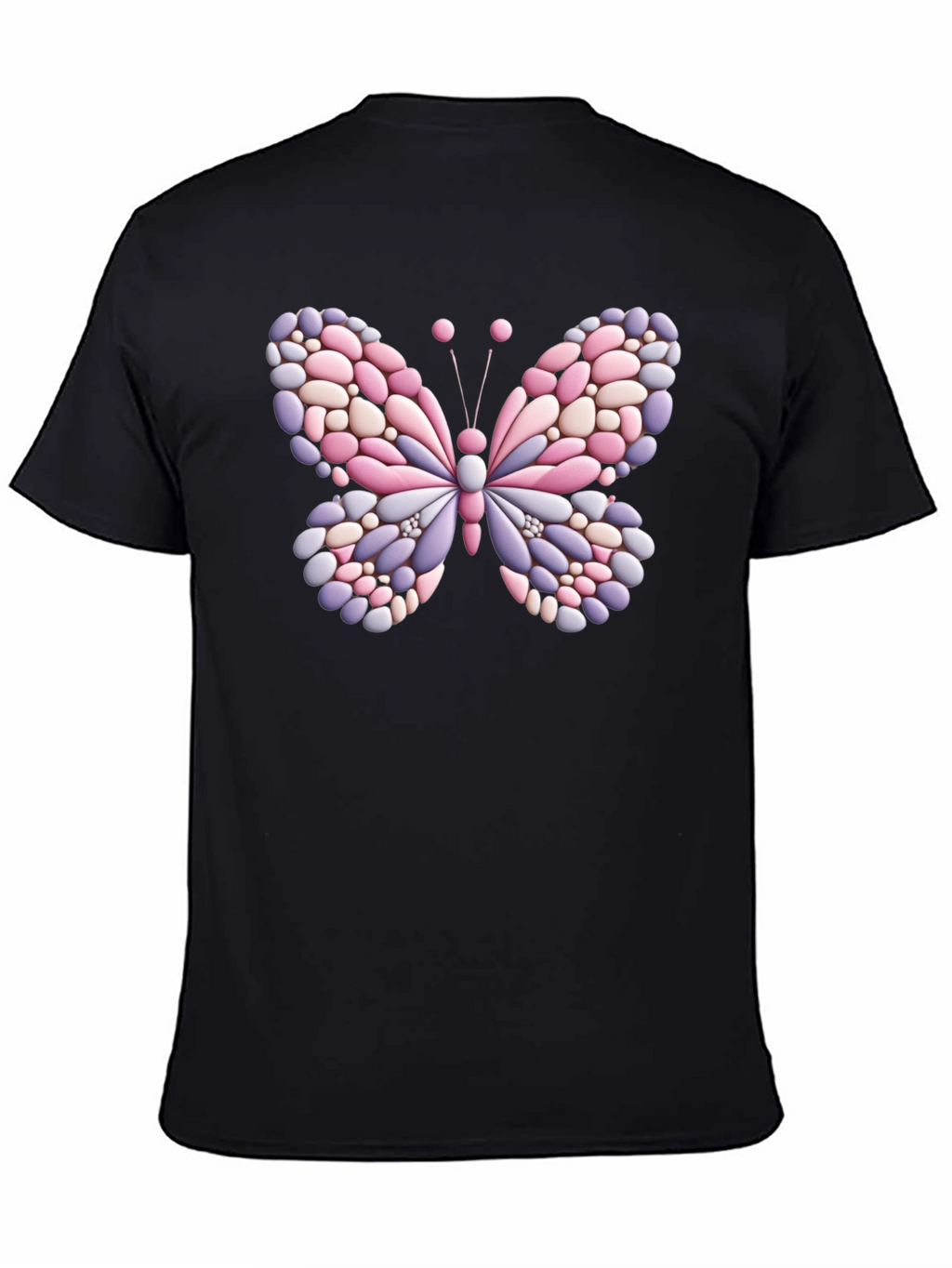 Butterfly Stone Graphic Black T-Shirt