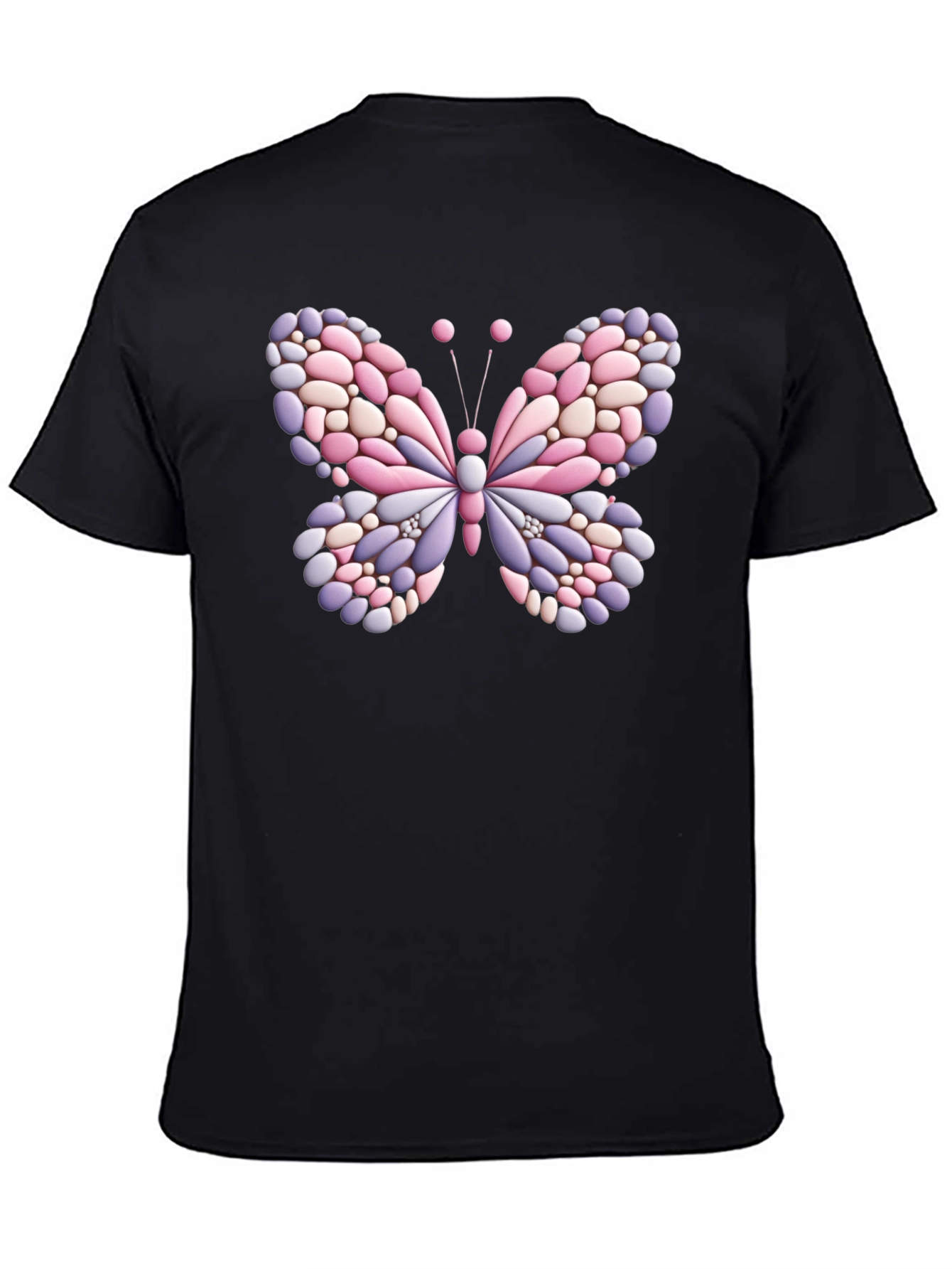 Butterfly Stone Graphic Black T-Shirt