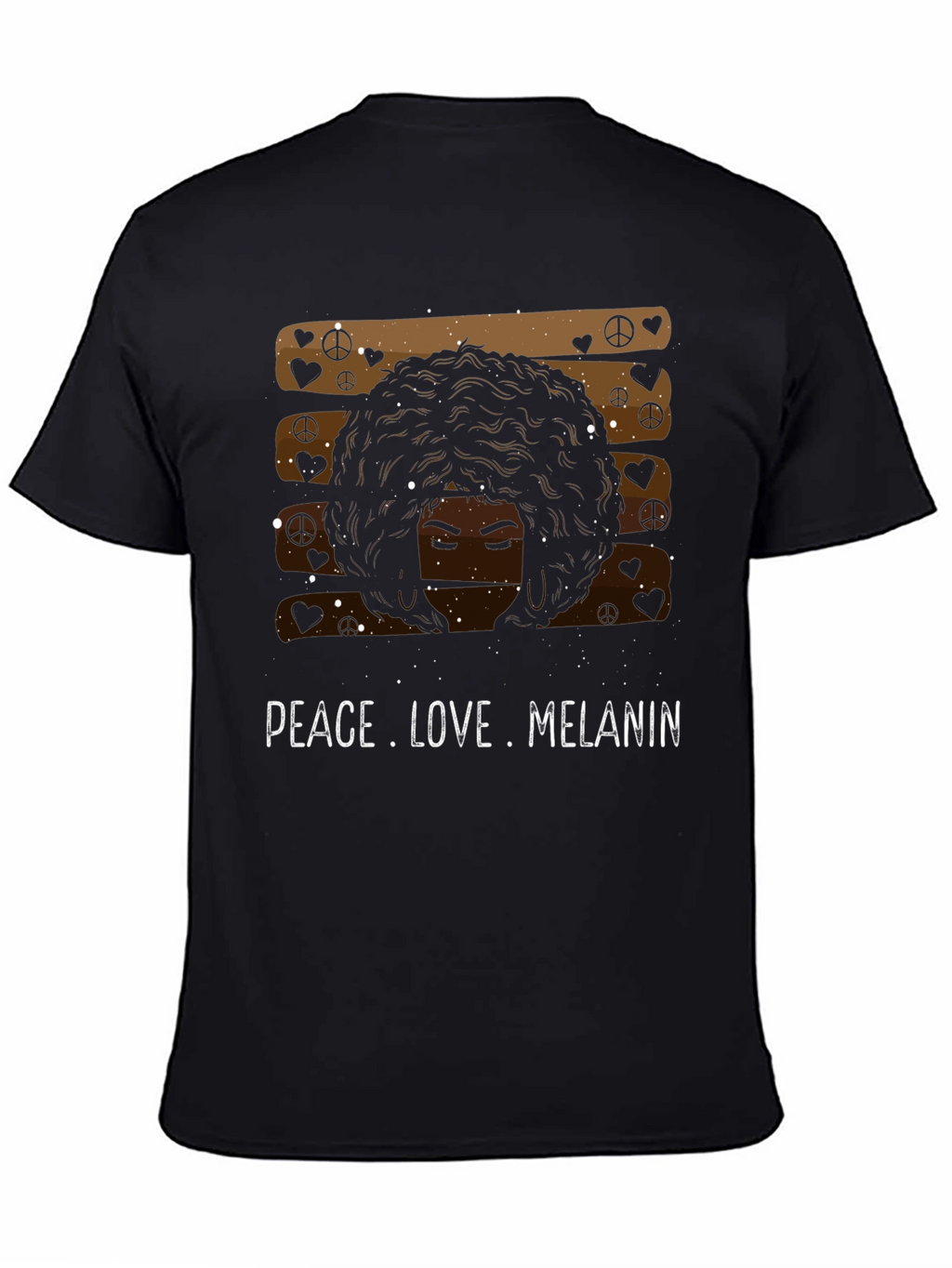Peace Love Melanin Black Graphic Tee