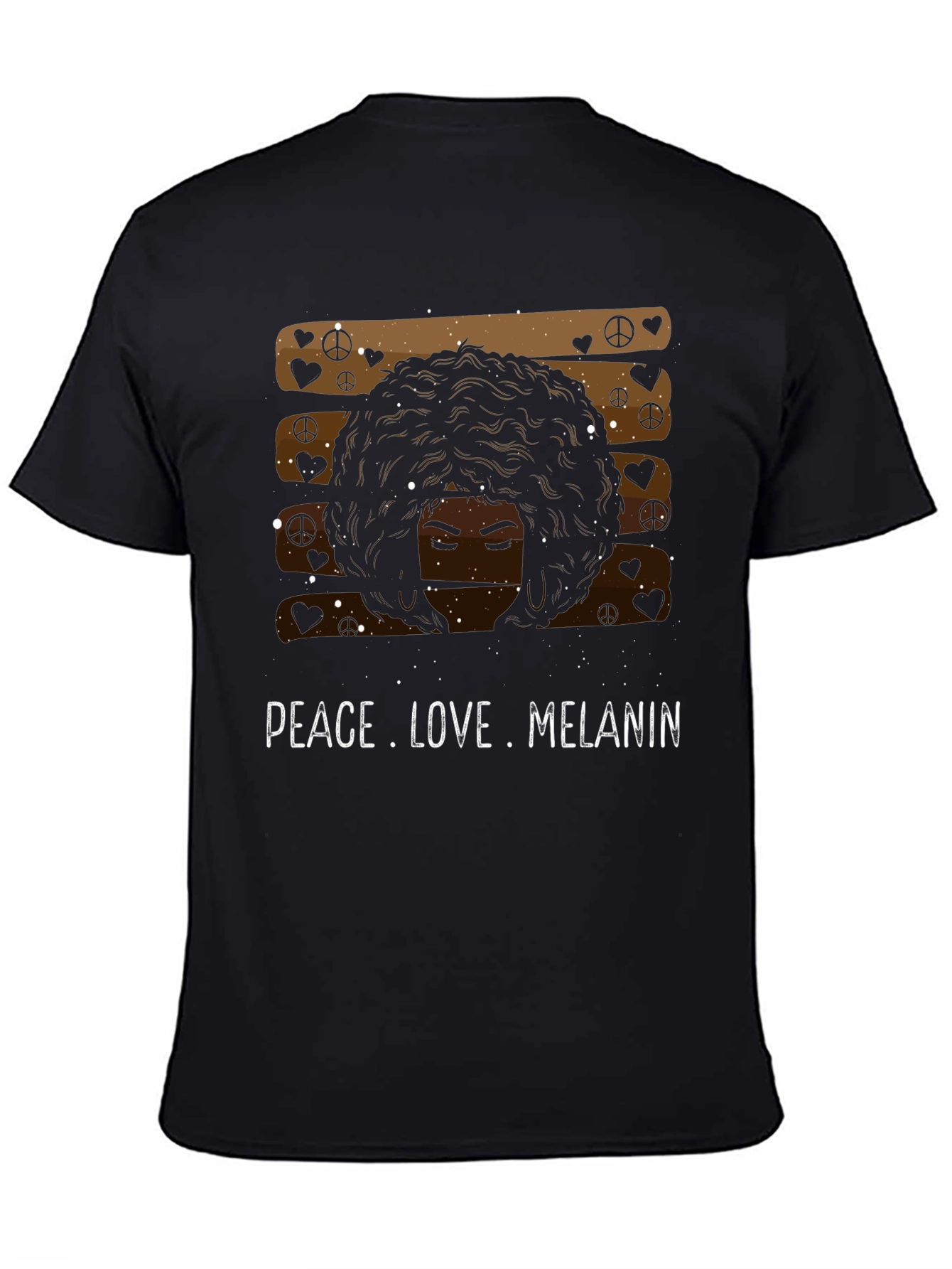 Peace Love Melanin Black Graphic Tee