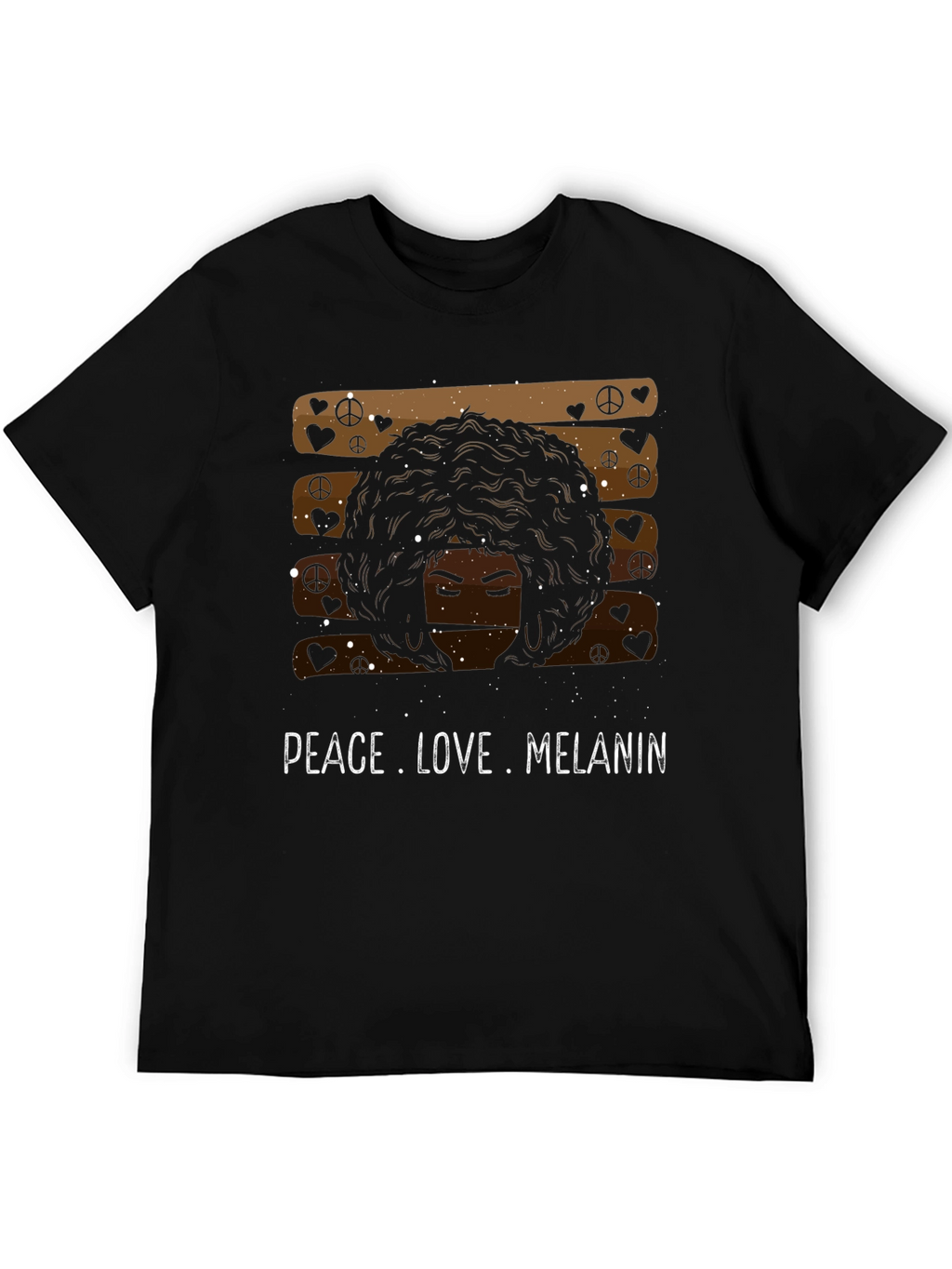 Peace Love Melanin Black Graphic Tee