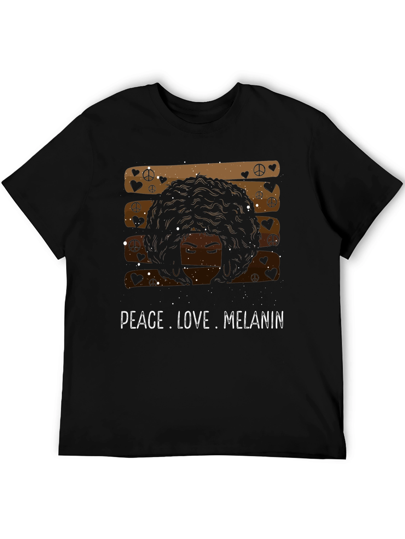 Peace Love Melanin Black Graphic Tee