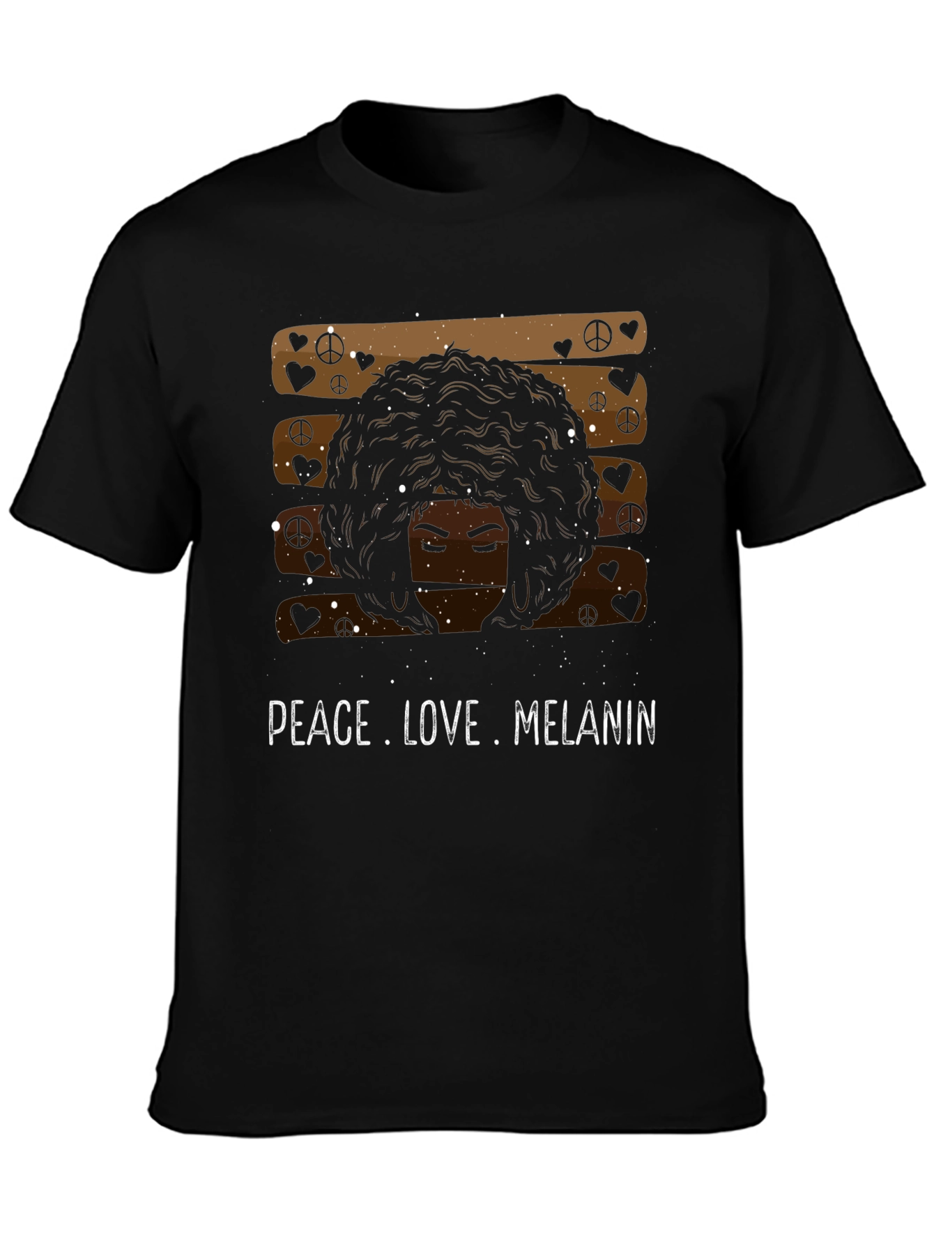 Peace Love Melanin Black Graphic Tee