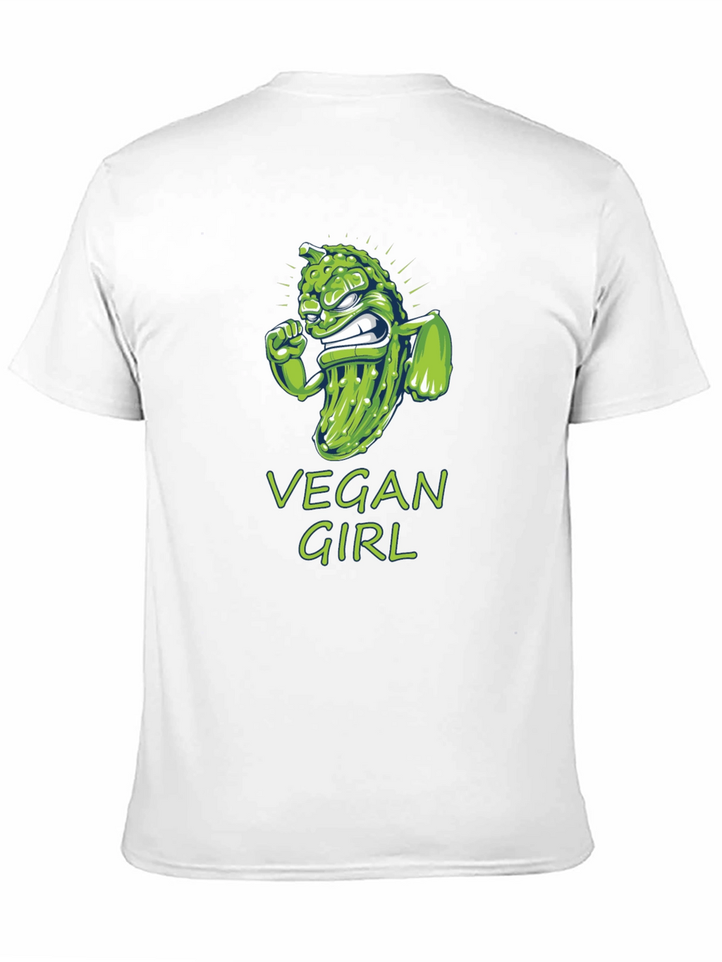 Vegan Girl T-Shirt Funny Pickle Design