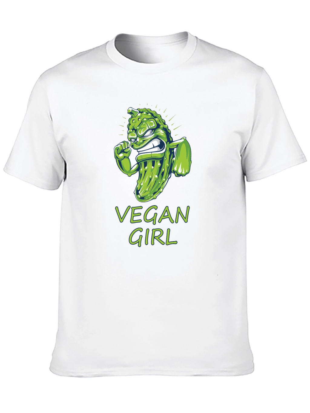 Vegan Girl T-Shirt Funny Pickle Design