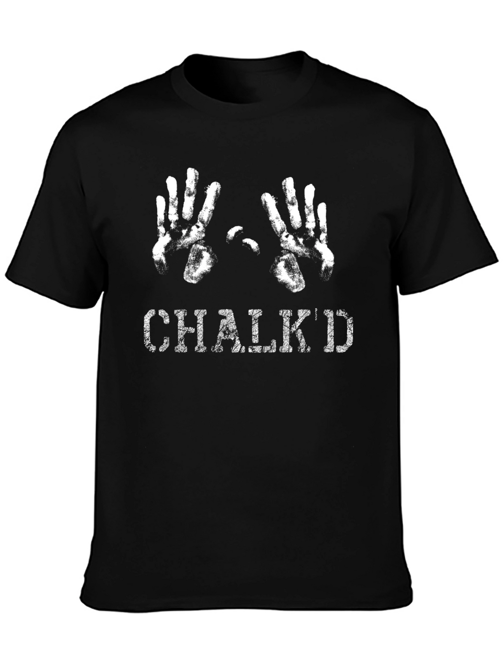 Chalkd Handprint Graphic Tee - Black Cotton T-Shirt