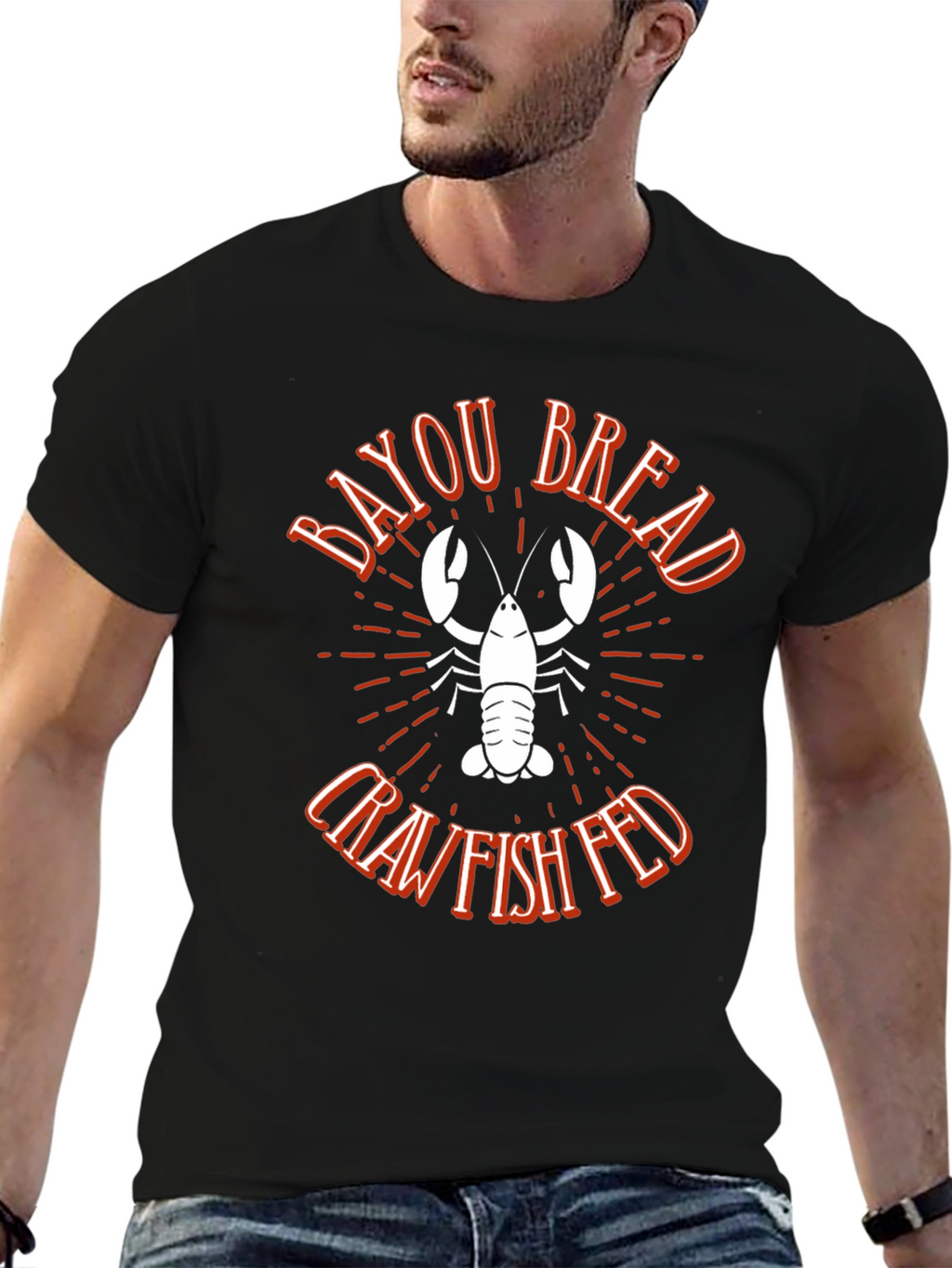 Bayou Bread Crawfish Fed Graphic T-Shirt