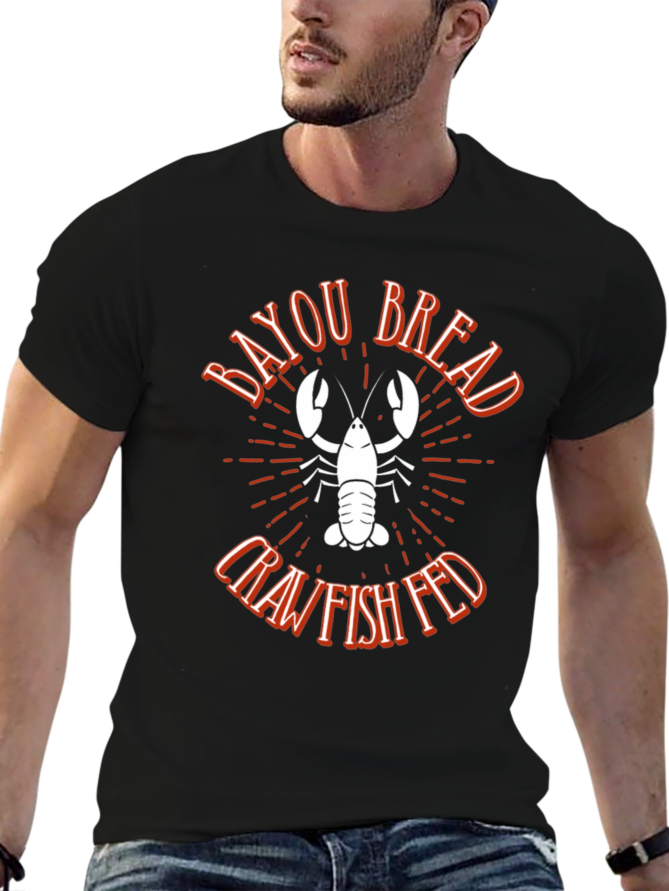 Bayou Bread Crawfish Fed Graphic T-Shirt