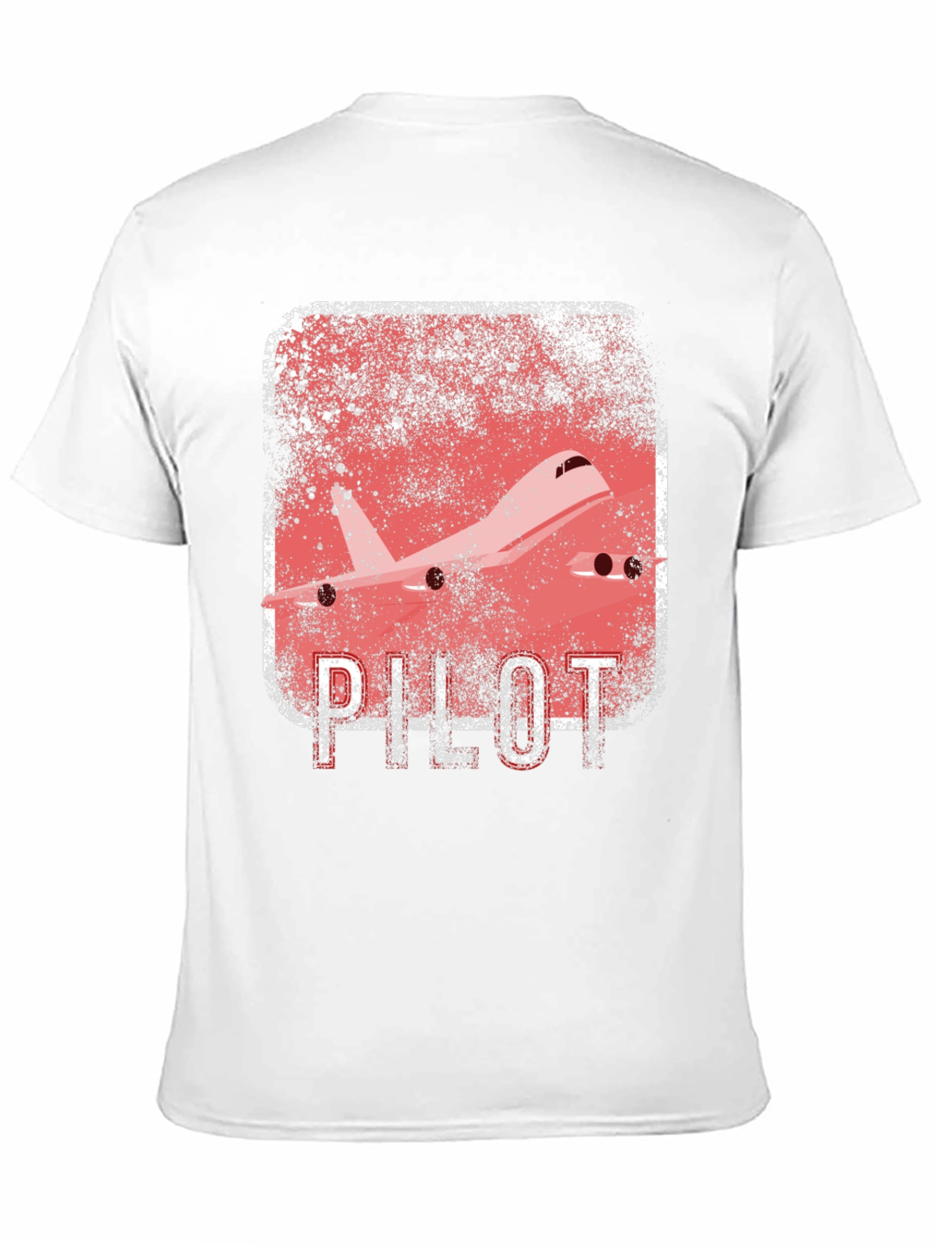 Pilot Airplane Graphic Black T-Shirt