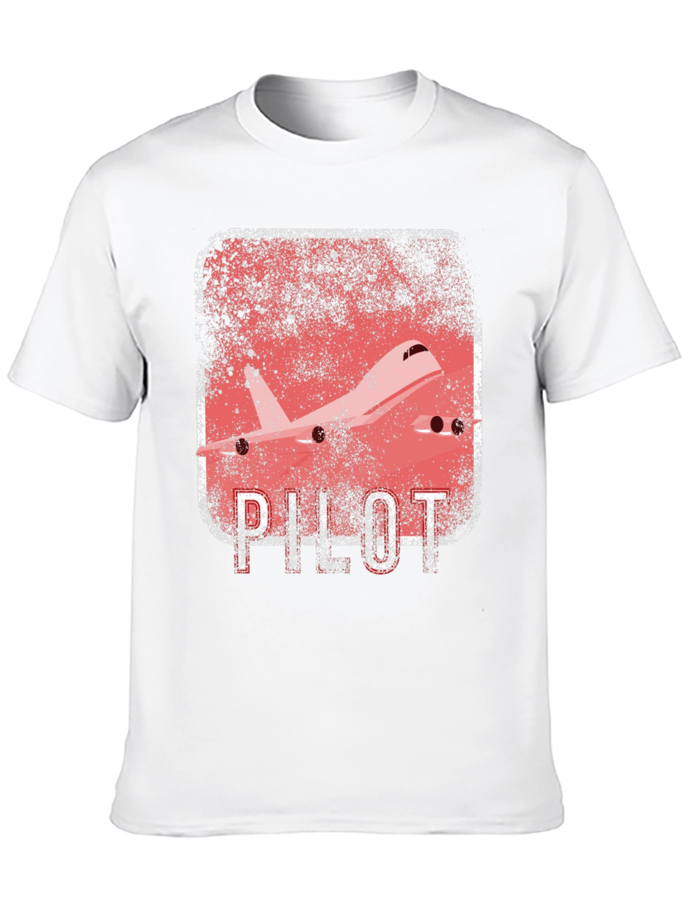 Pilot Airplane Graphic Black T-Shirt