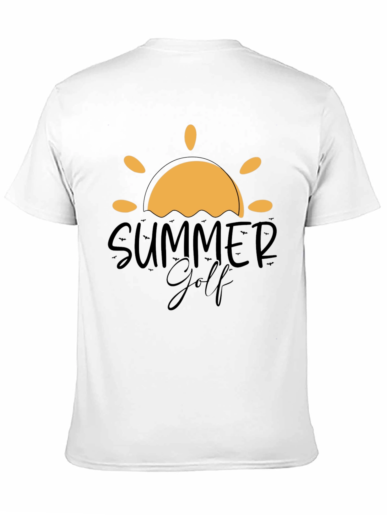 Summer Golf Graphic Tee - Black Cotton Blend