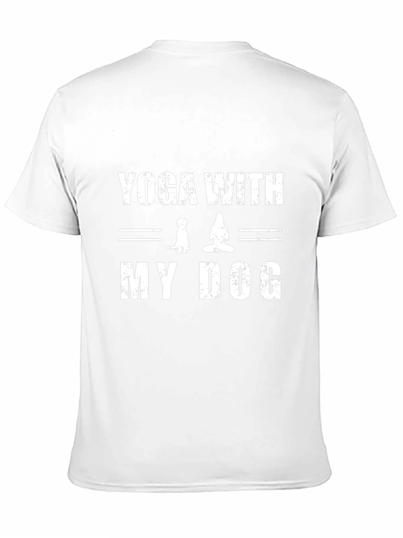 Yoga With My Dog Black T-Shirt