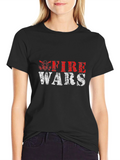 Fire Wars Graphic T-Shirt - Cool Firefighter Tee